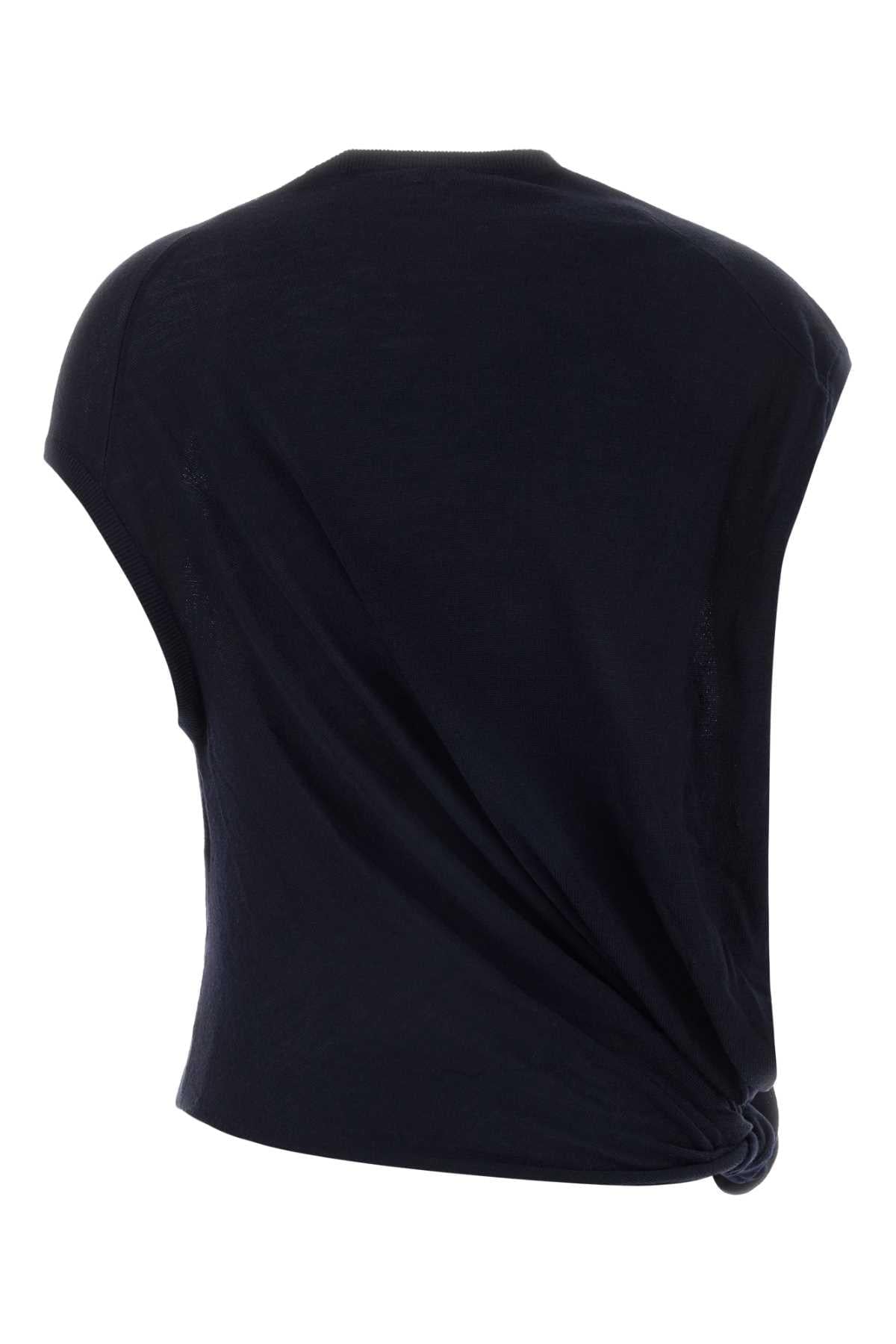 Loewe Women Midnight Blue Wool Blend Vest LOEWE