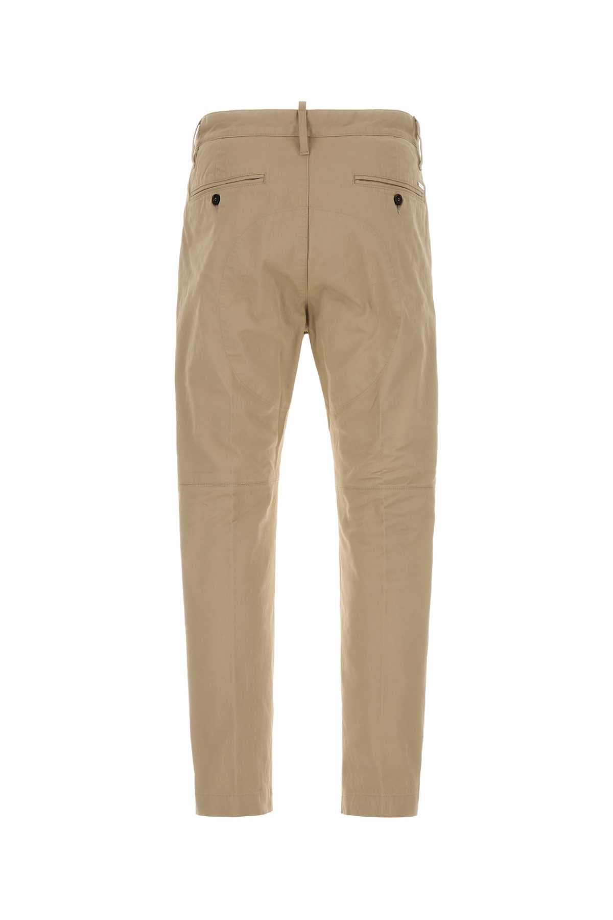 Dsquared Men Beige Stretch Cotton Chino Pant DSQUARED2