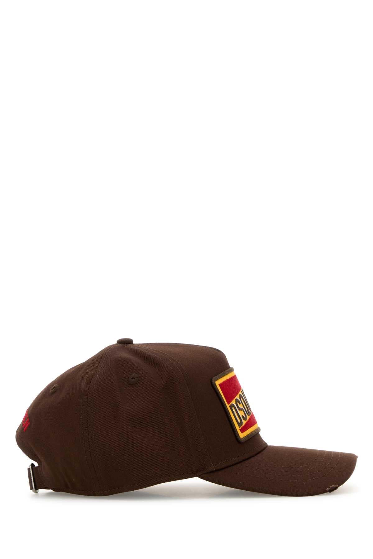 Dsquared Men Brown Cotton Baseball Cap DSQUARED2