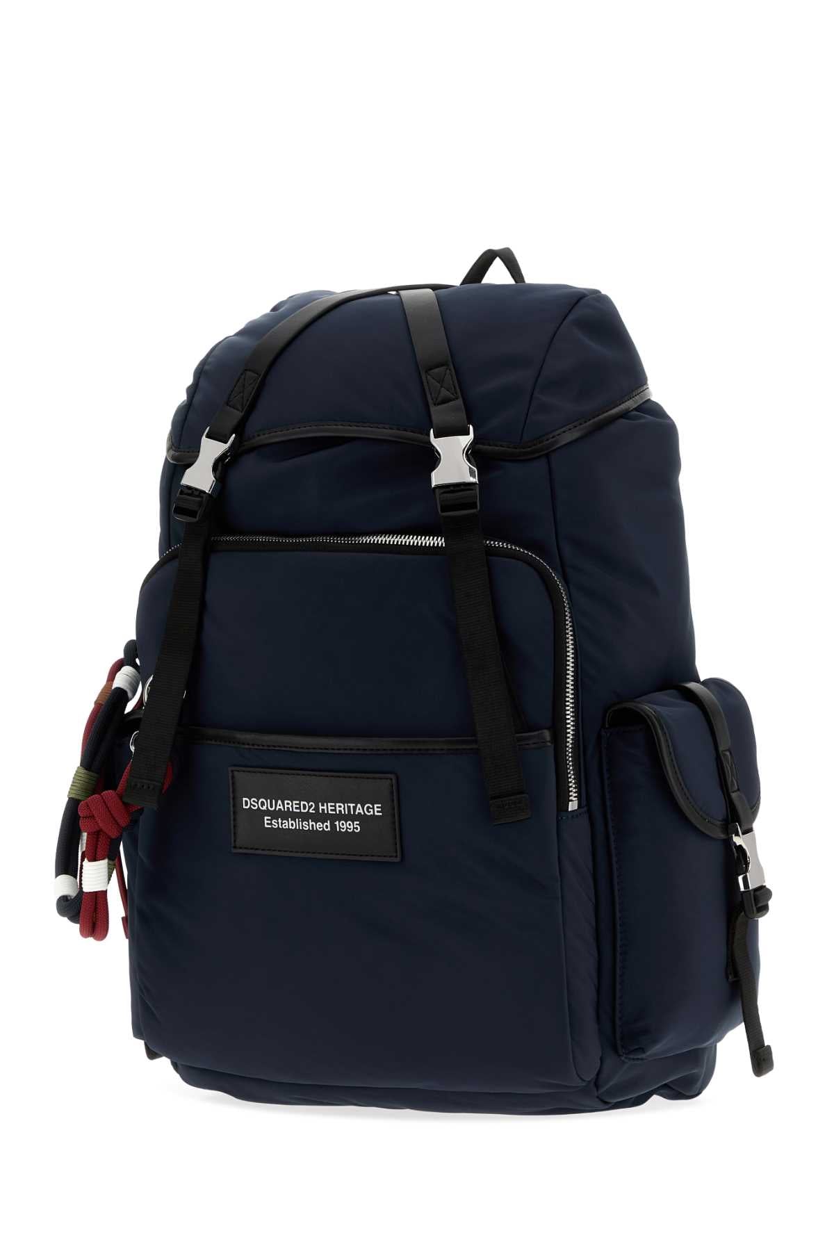 Dsquared Men Navy Blue Fabric Backpack DSQUARED2