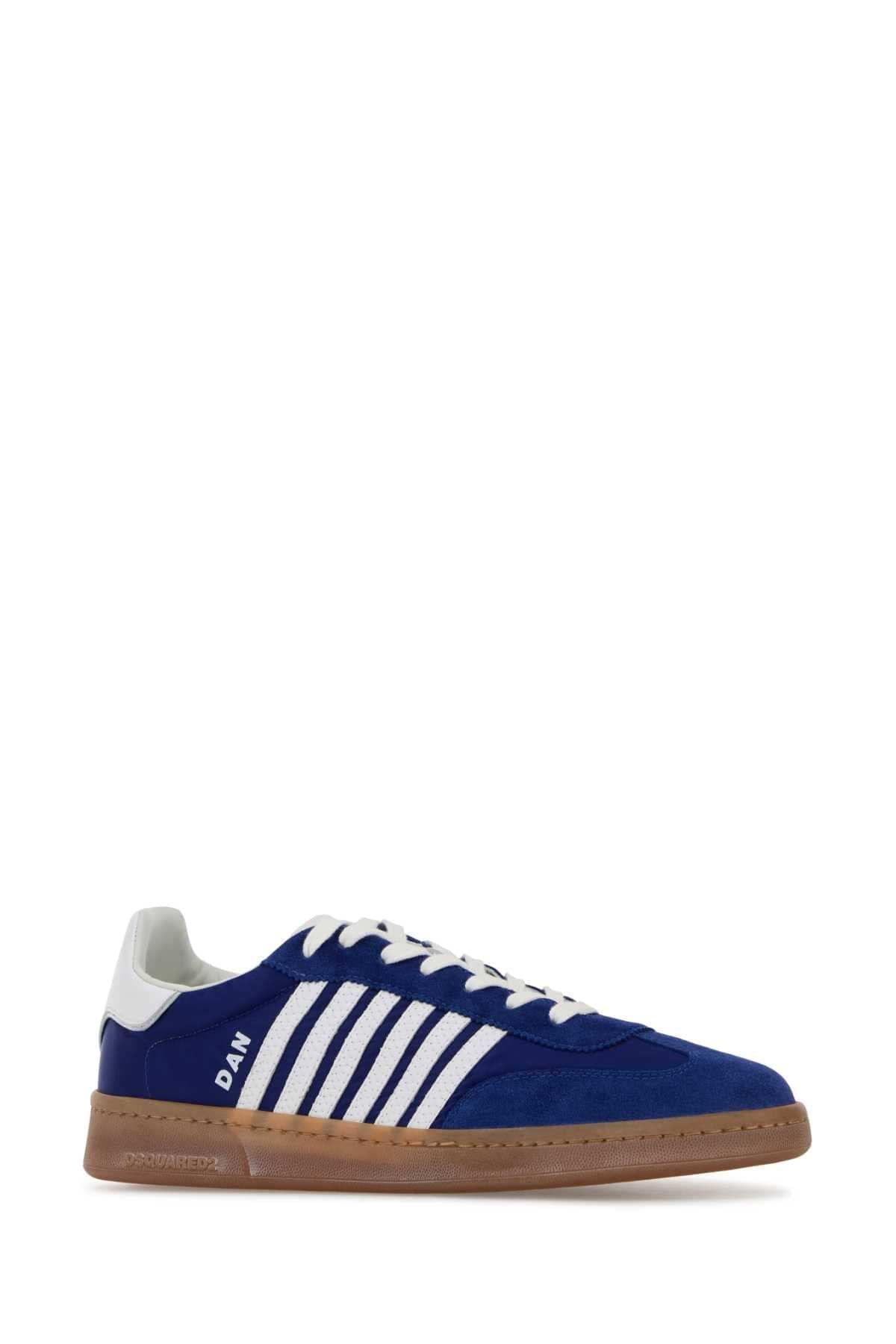 Dsquared Men Blue Fabric Boxer Sneakers DSQUARED2