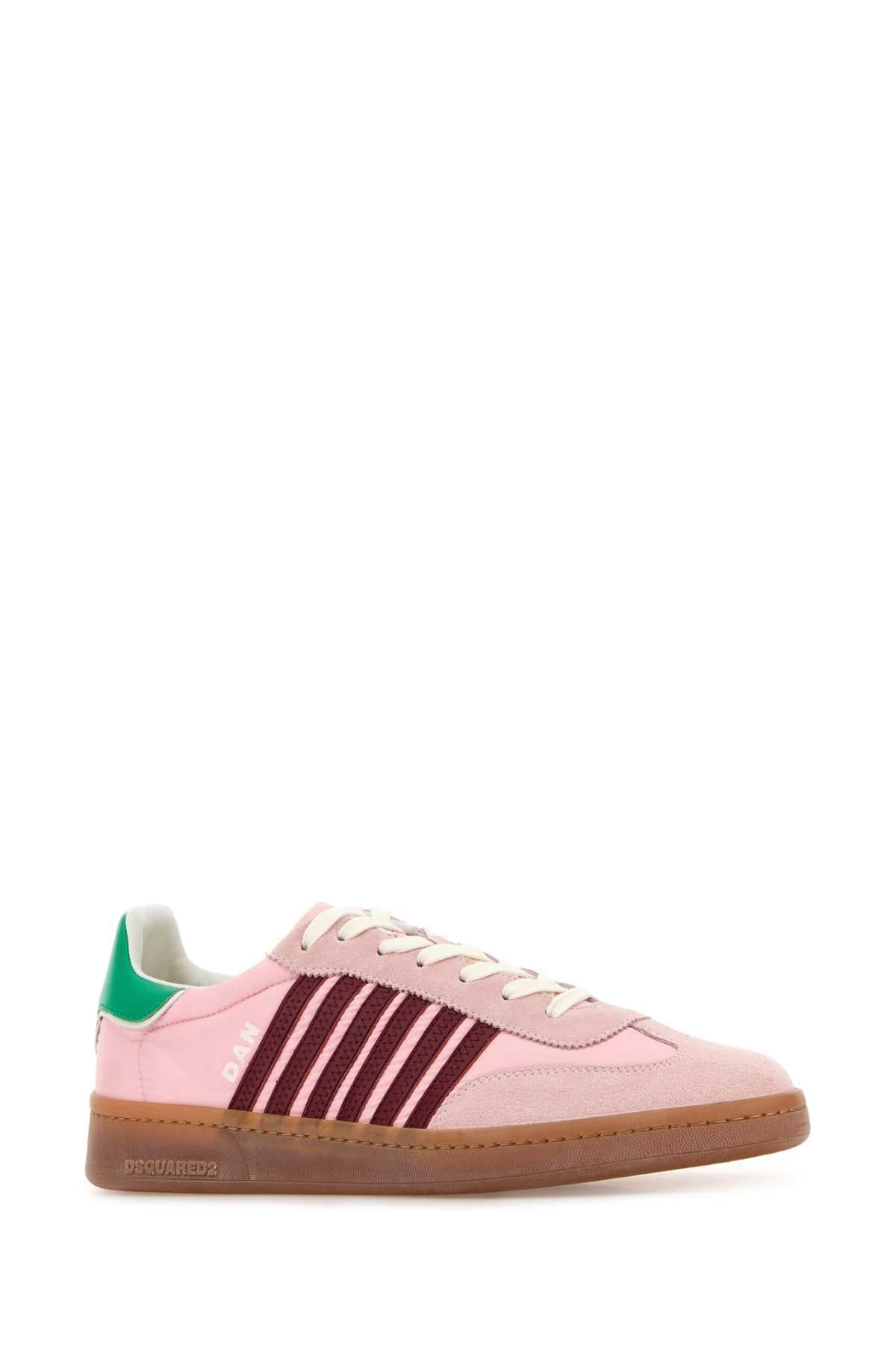 Dsquared Men Pink Nylon Boxer Sneakers DSQUARED2