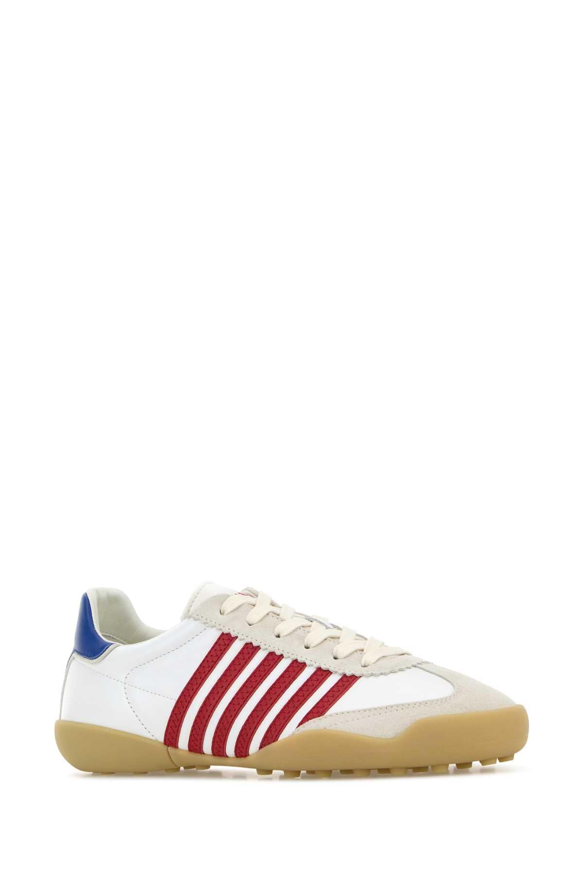 Dsquared Men White Leather Dsquared2 Soccer Sneakers DSQUARED2
