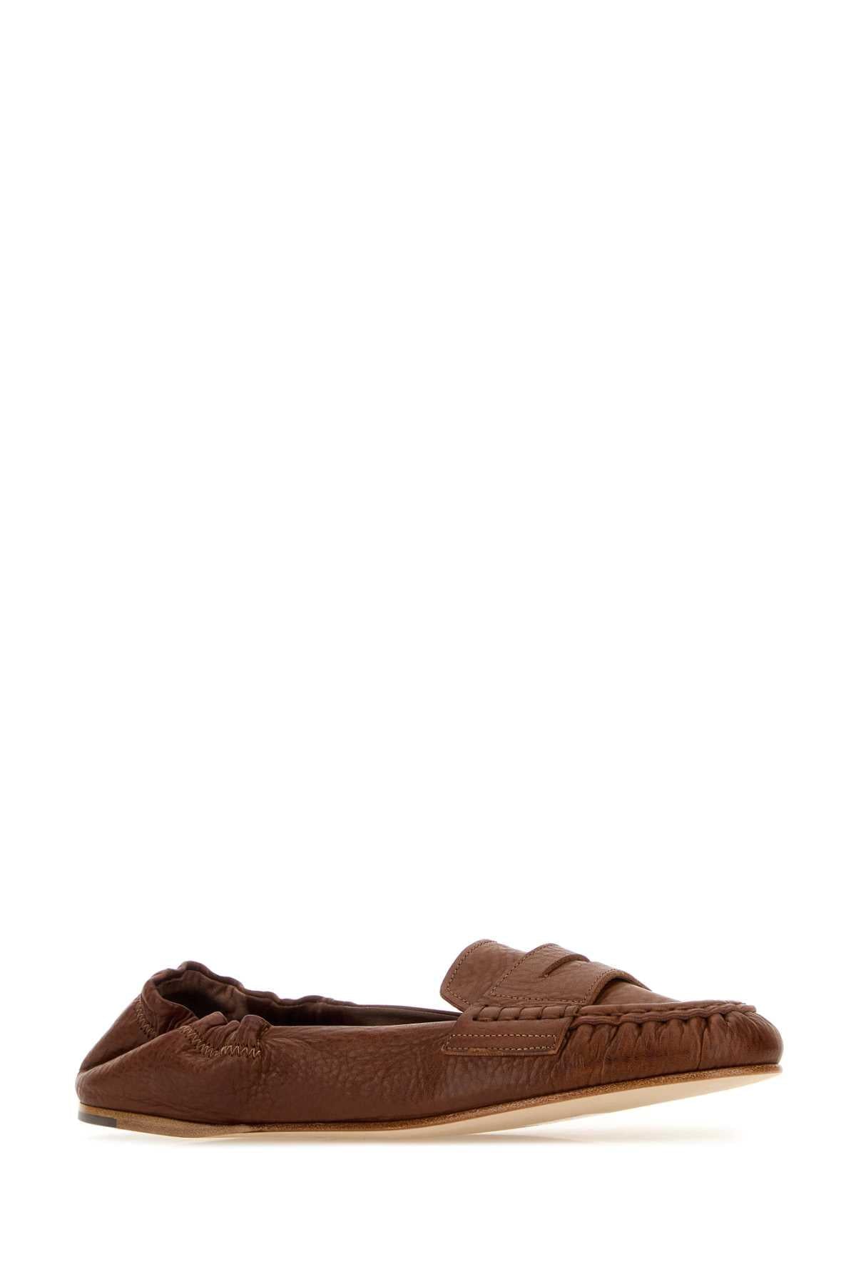 Dsquared Women Caramel Leather Loafers DSQUARED2