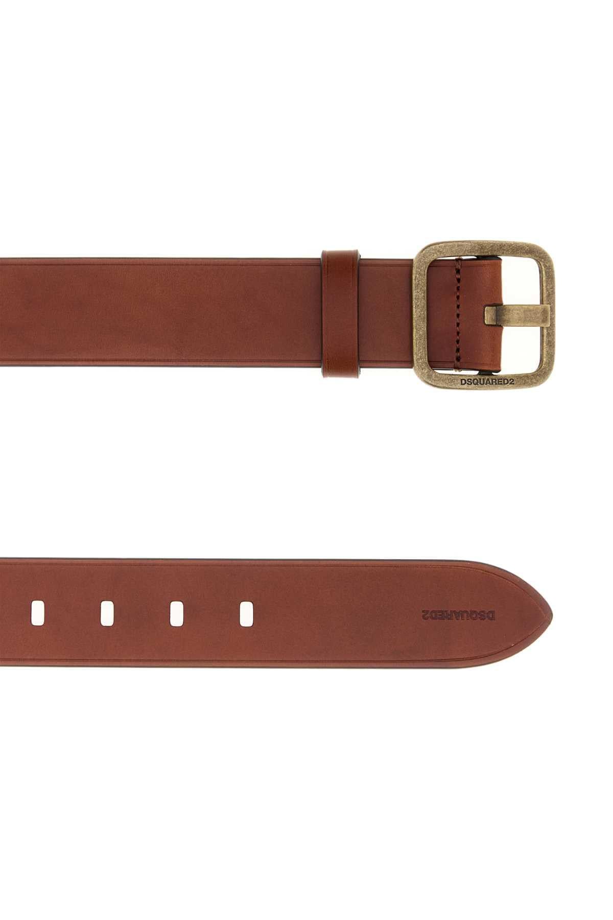Dsquared Women Caramel Leather Belt DSQUARED2