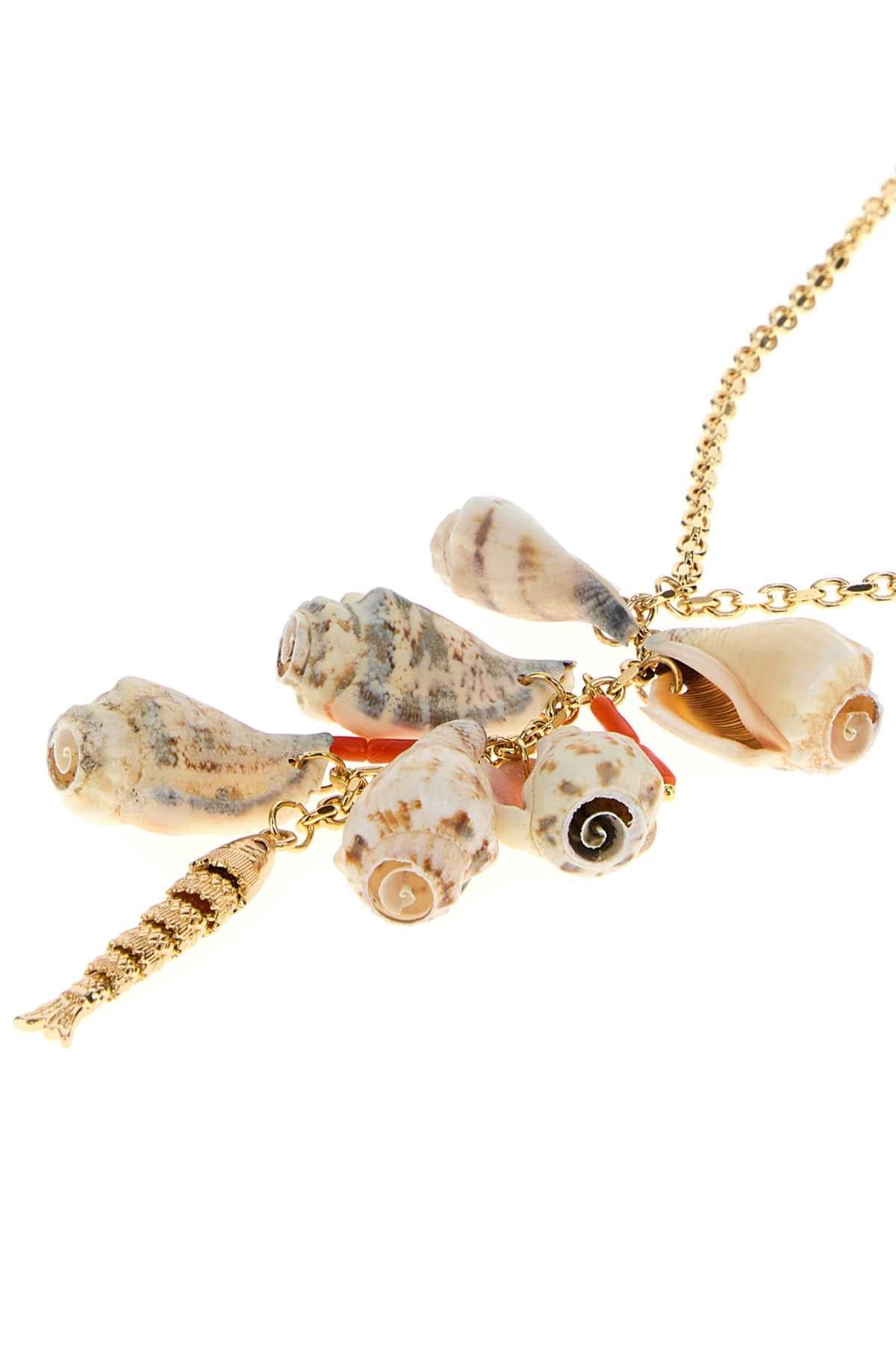 Dsquared Women Gold Metal 2D Necklace DSQUARED2