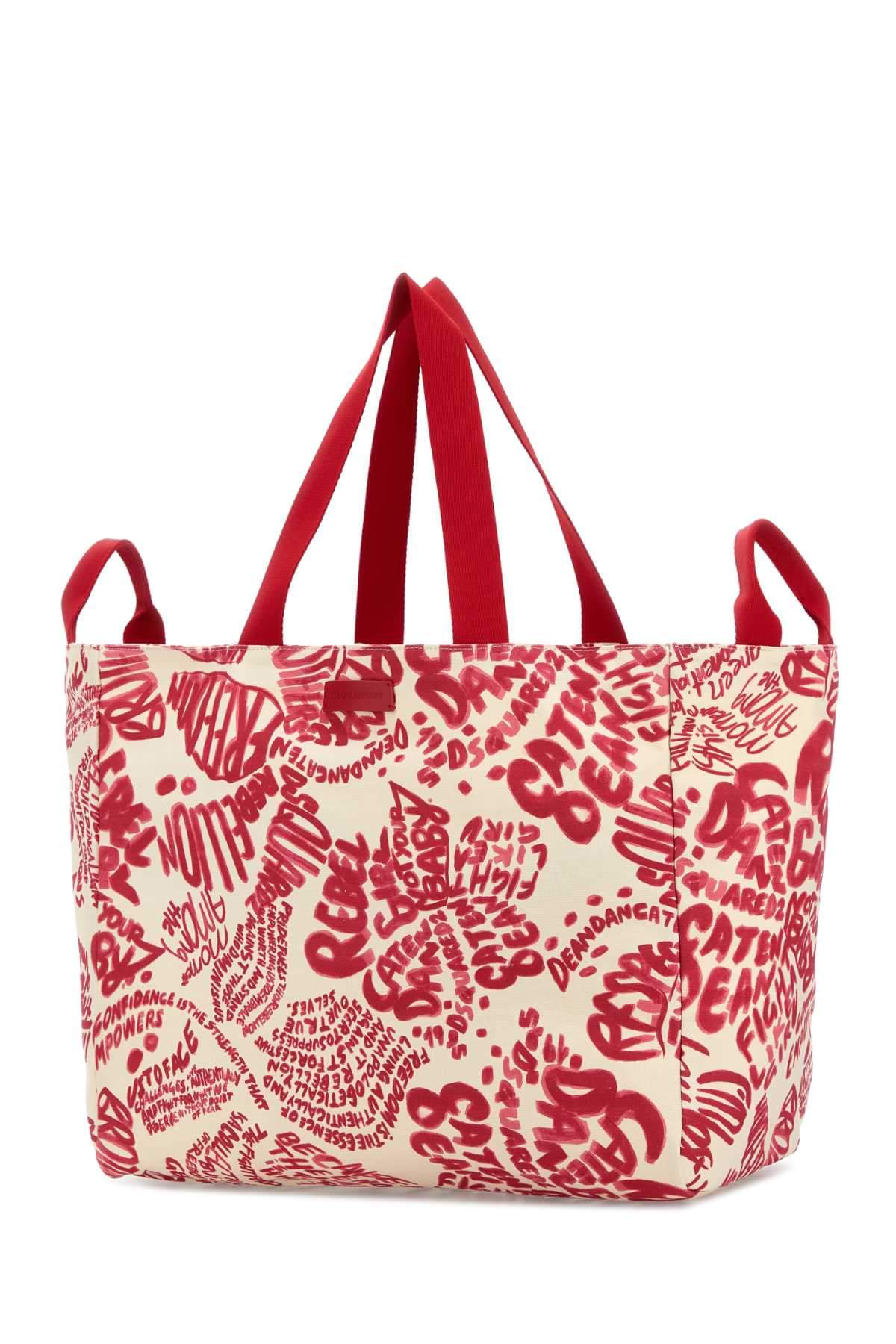 Dsquared Women Printed Canvas Shopping Bag DSQUARED2