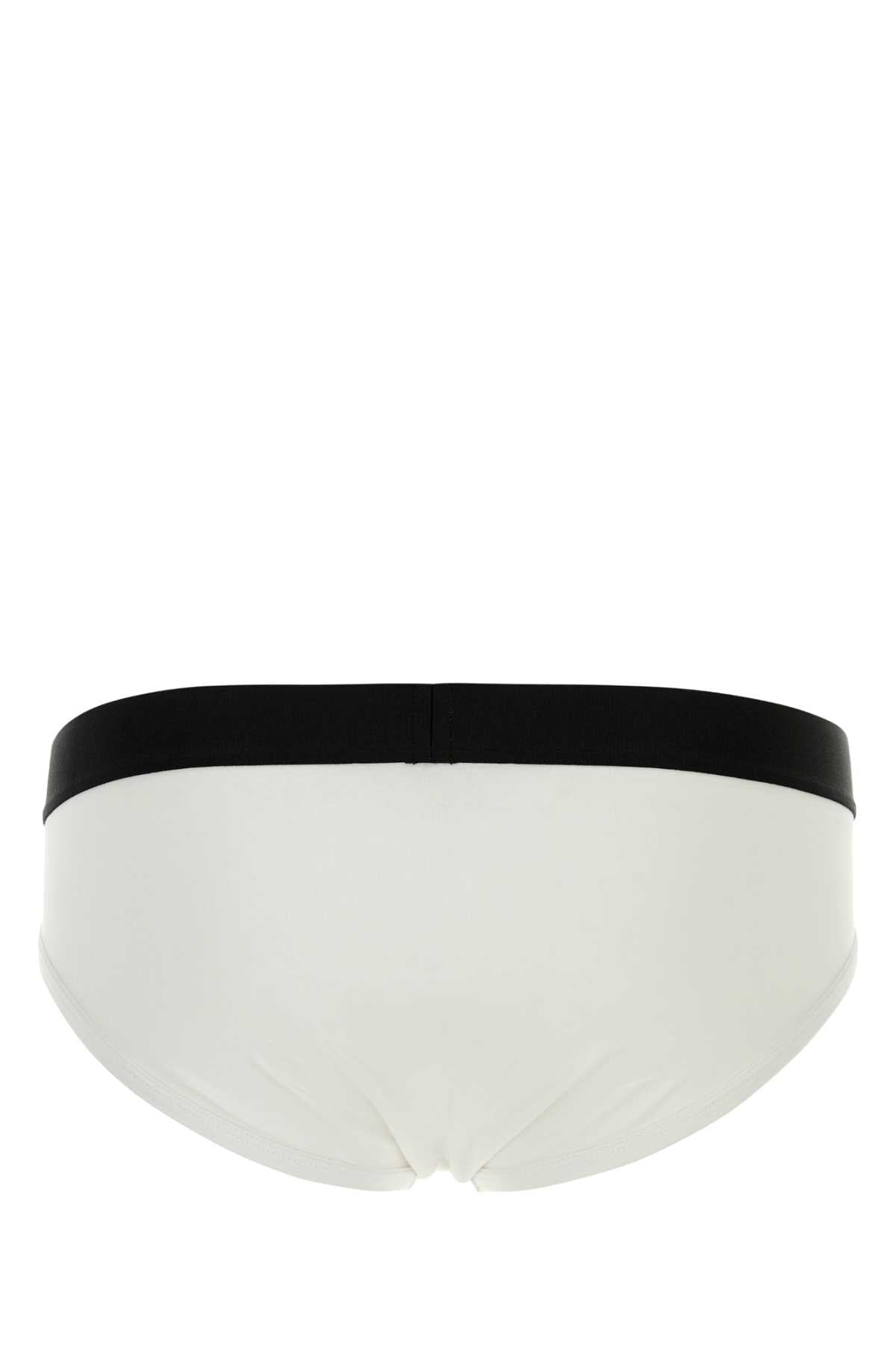 Dsquared Men White Stretch Cotton Brief DSQUARED2