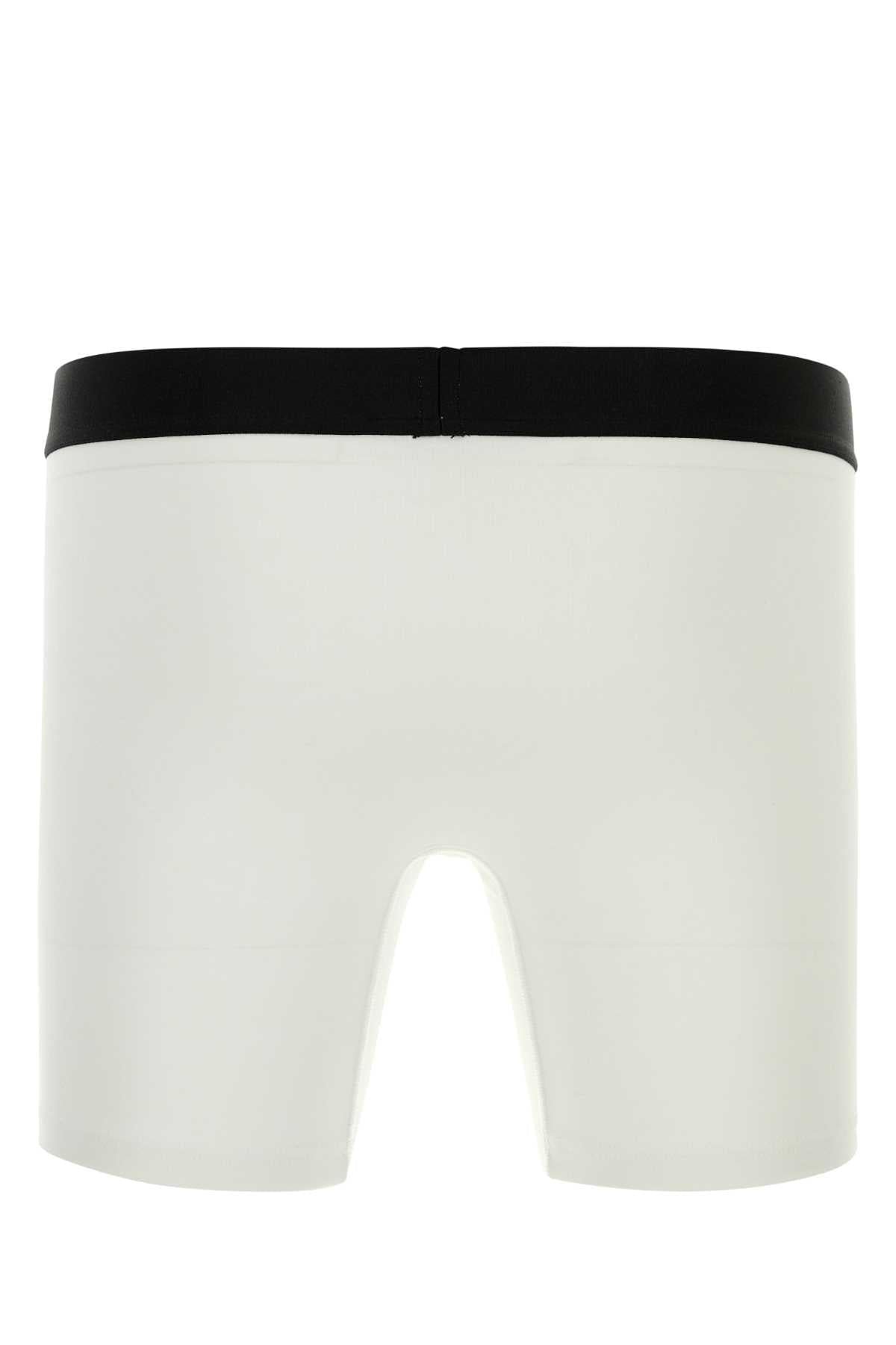 Dsquared Men White Stretch Cotton Boxer DSQUARED2