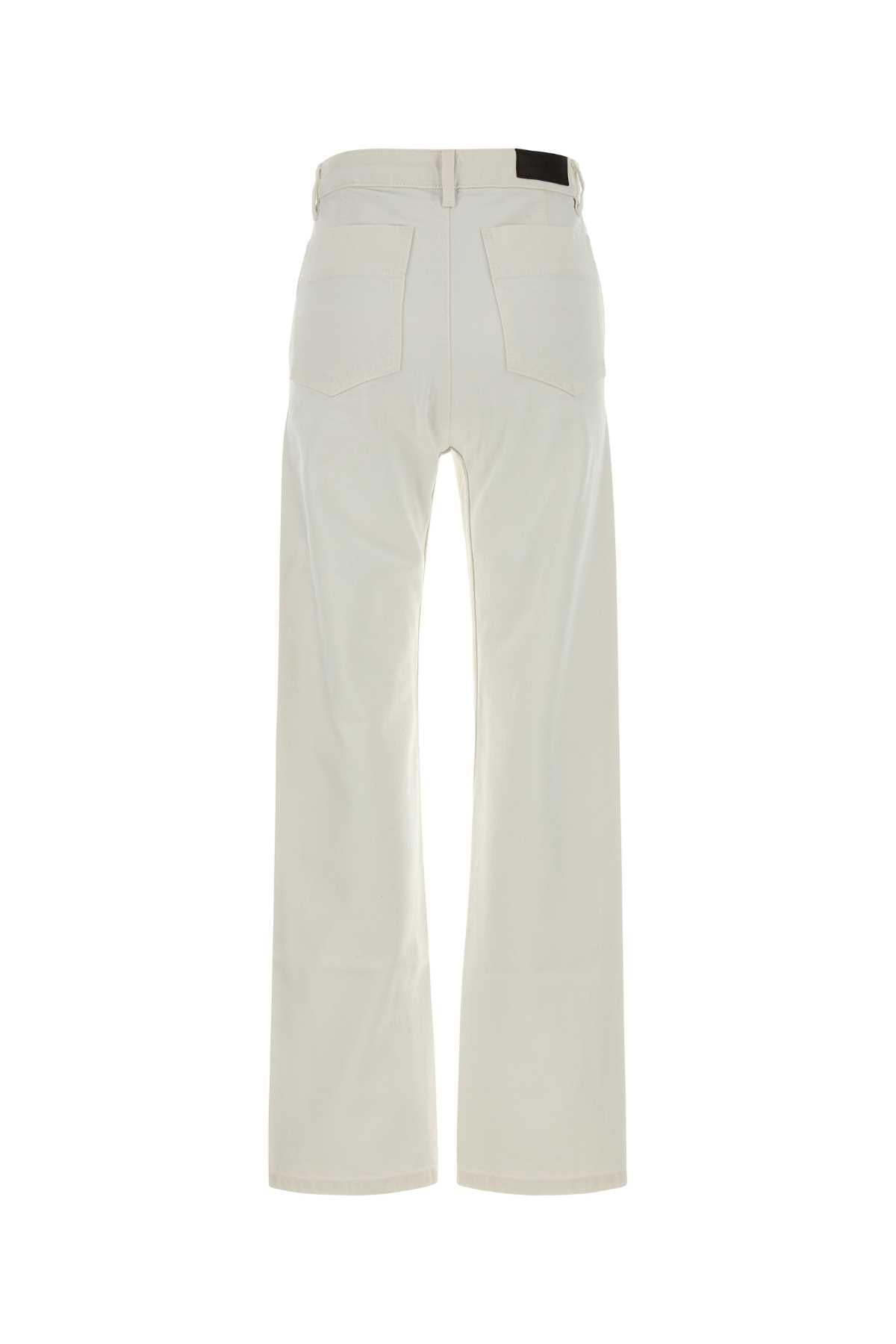 Lemaire Women White Denim Jeans LEMAIRE