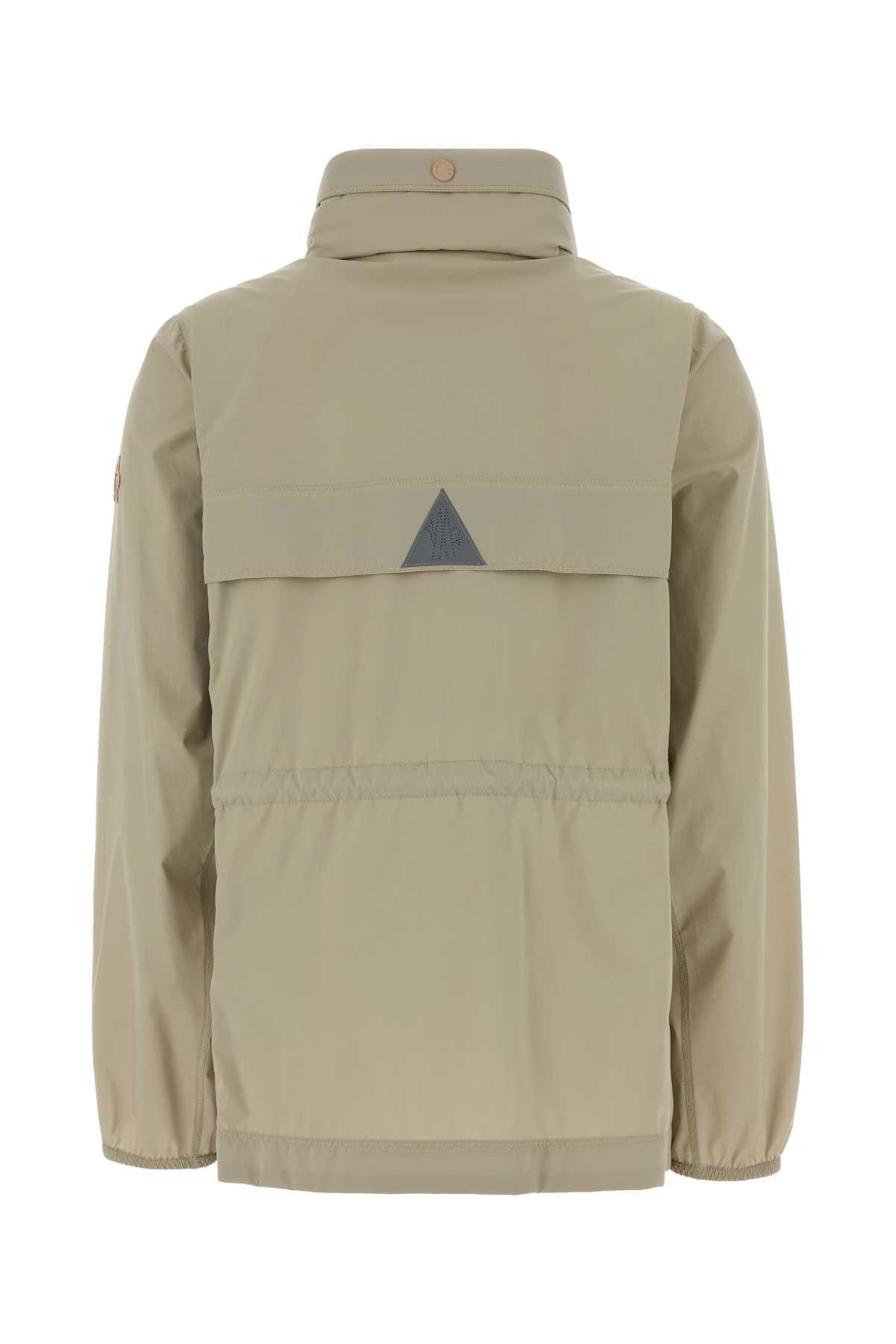 Moncler Grenoble Women Cappuccino Stretch Nylon Soulare Windbreaker MONCLER GRENOBLE