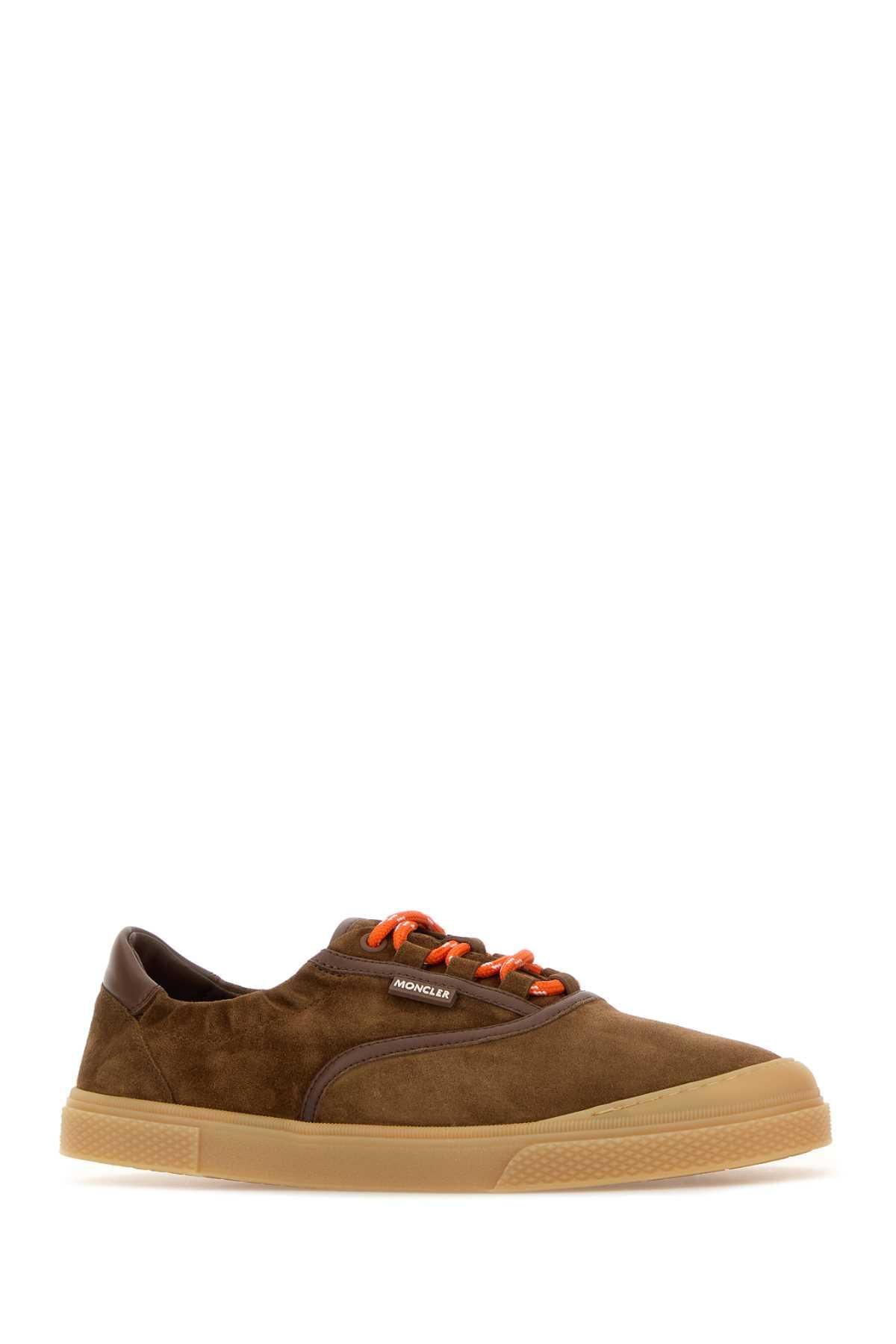 Moncler Men Brown Suede Vera Leisure Sneakers MONCLER