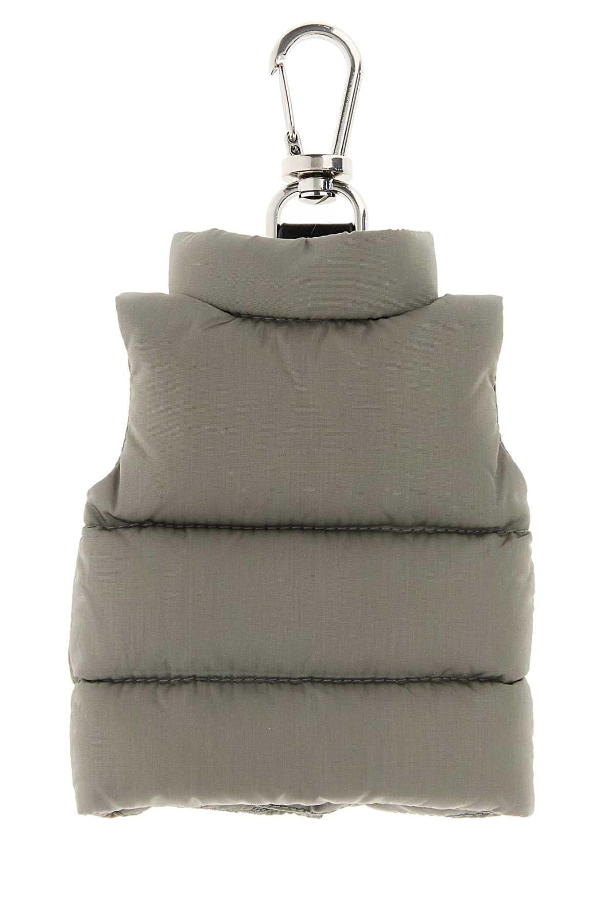 Moncler Men Grey Fabric Key Ring MONCLER