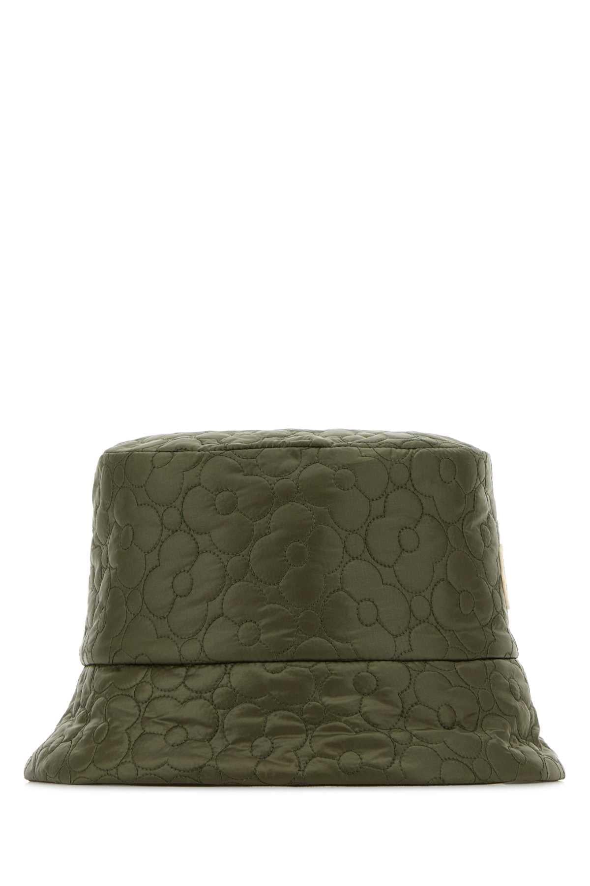 Moncler Women Olive Green Nylon Reversible Bucket Hat MONCLER