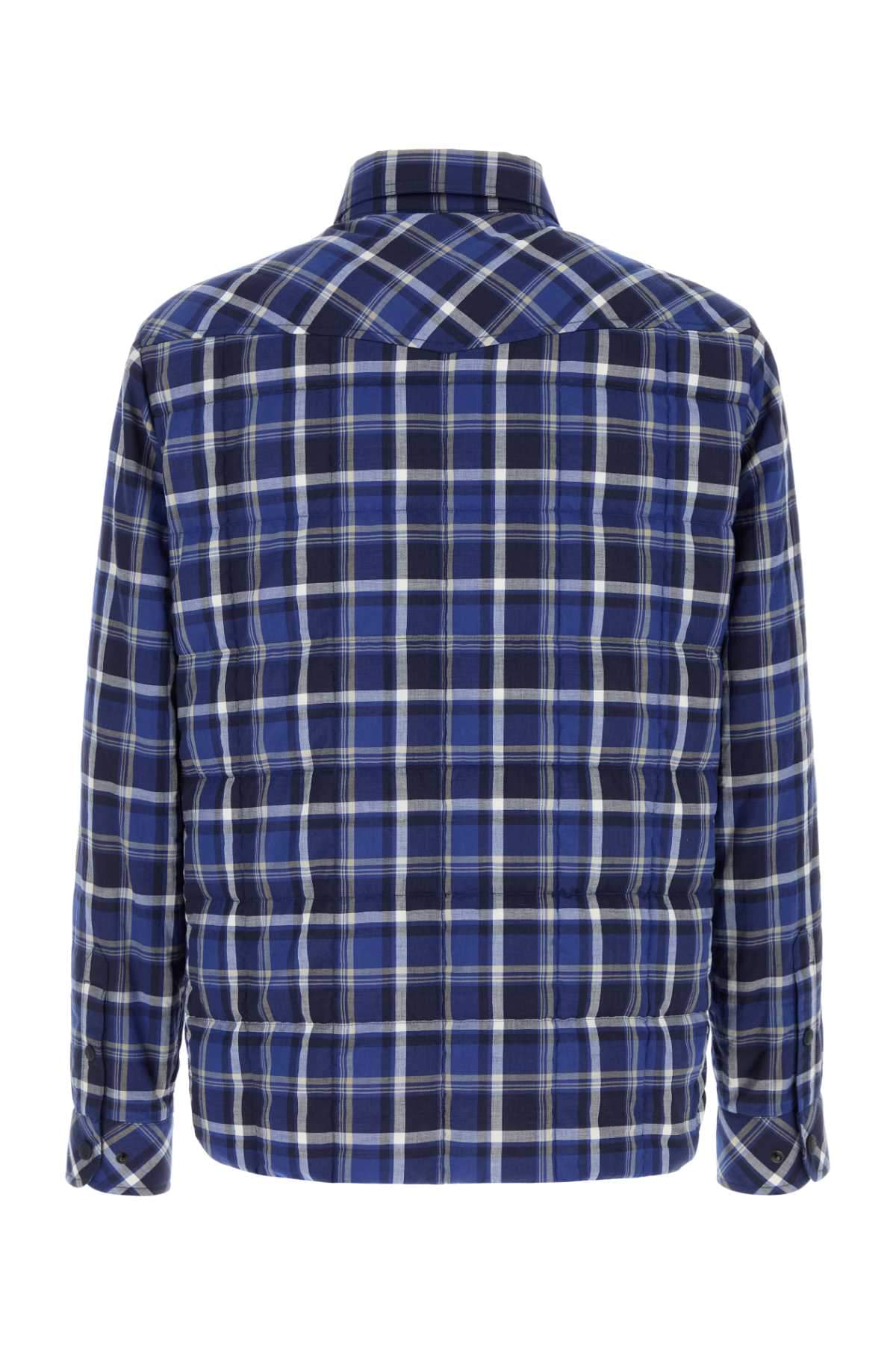 Moncler Grenoble Men Embroidered Stretch Cotton Shirt MONCLER GRENOBLE