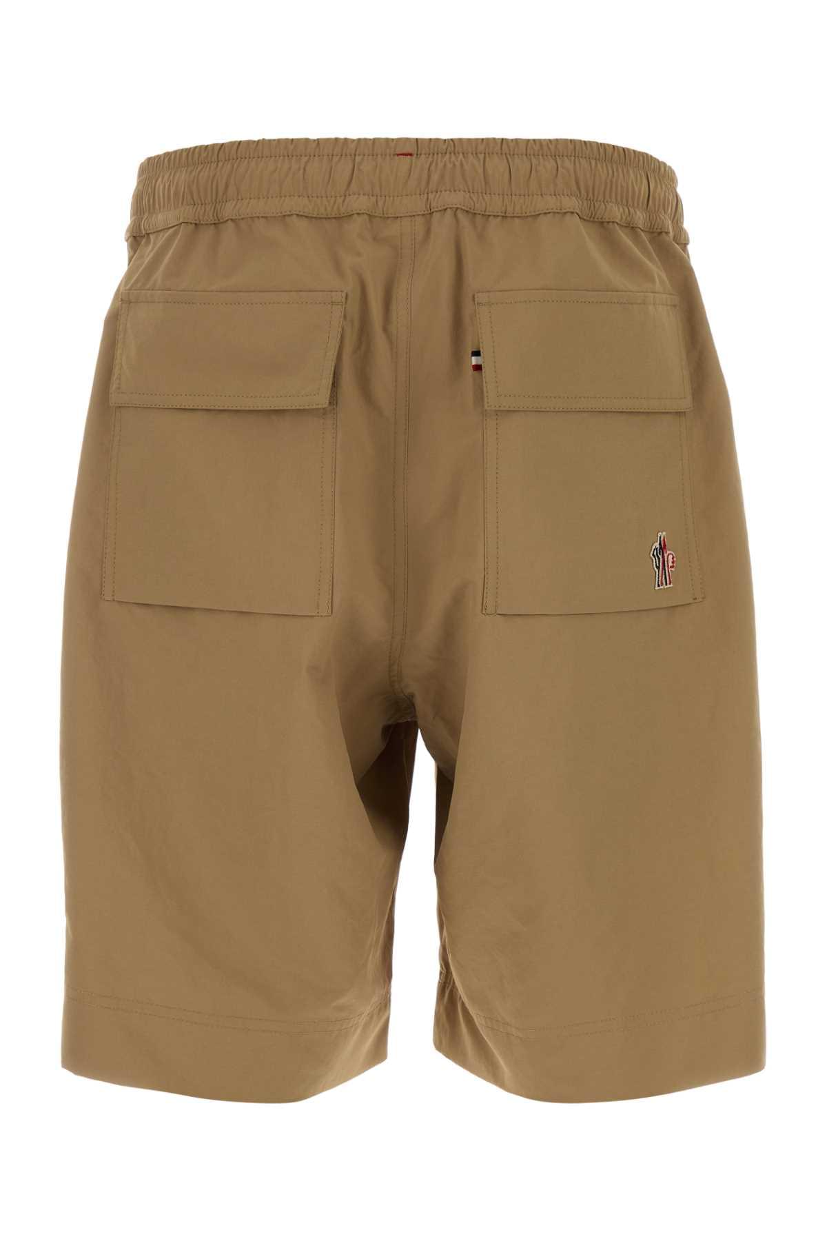 Moncler Grenoble Men Beige Polyester Bermuda Shorts MONCLER GRENOBLE