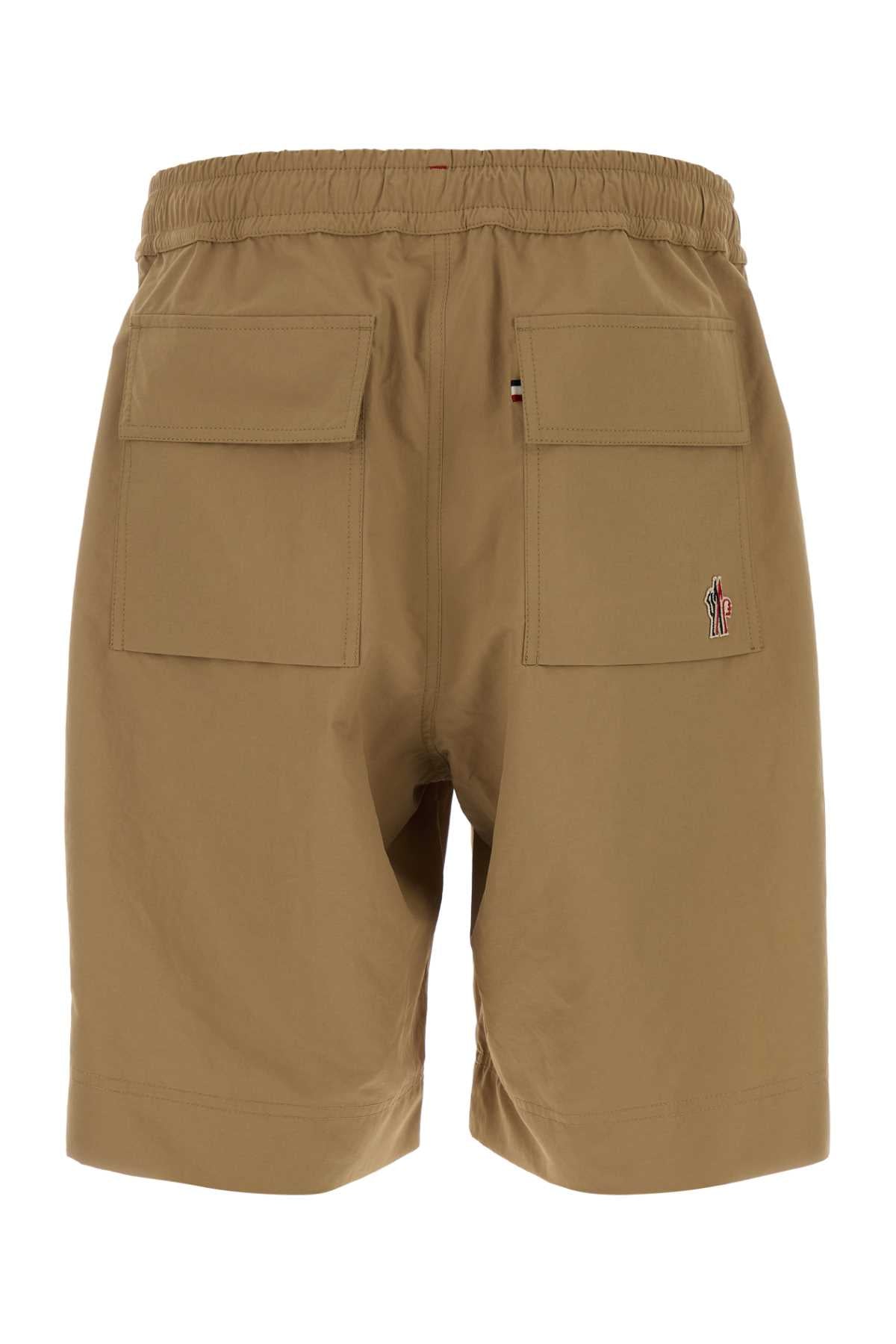 Moncler Grenoble Men Beige Polyester Bermuda Shorts MONCLER GRENOBLE