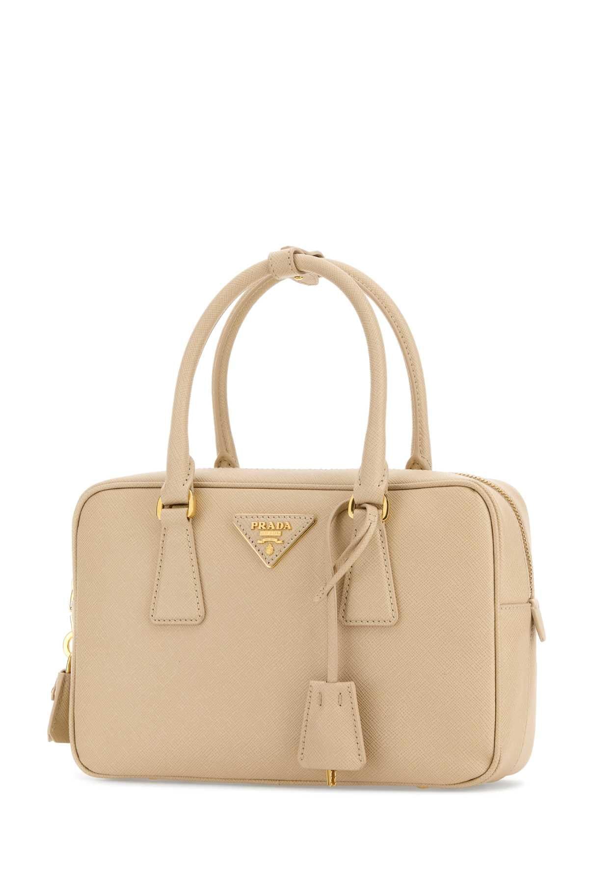 Prada Women Sand Leather Handbag PRADA