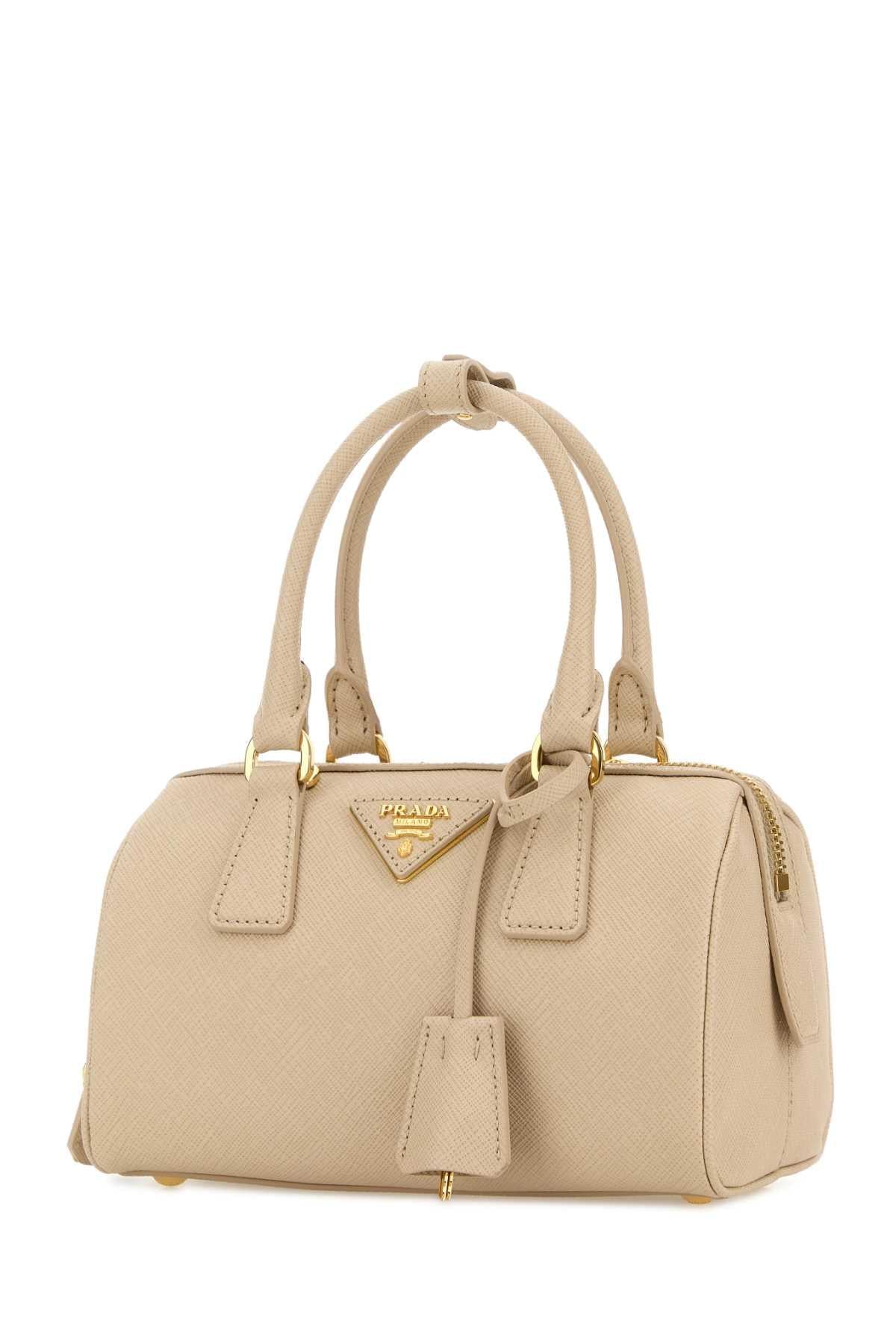 Prada Women Sand Leather Handbag PRADA