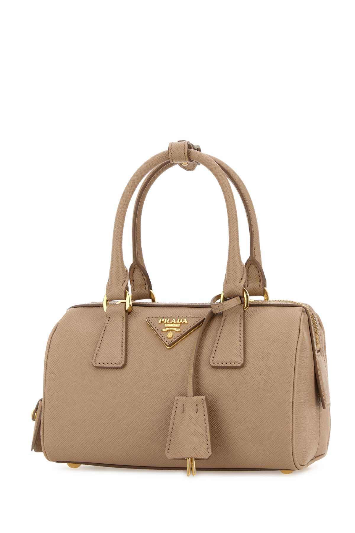 Prada Women Cappuccino Leather Handbag PRADA