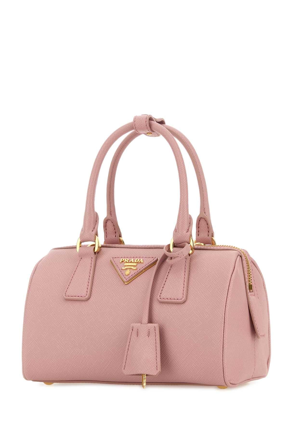 Prada Women Pink Leather Handbag PRADA