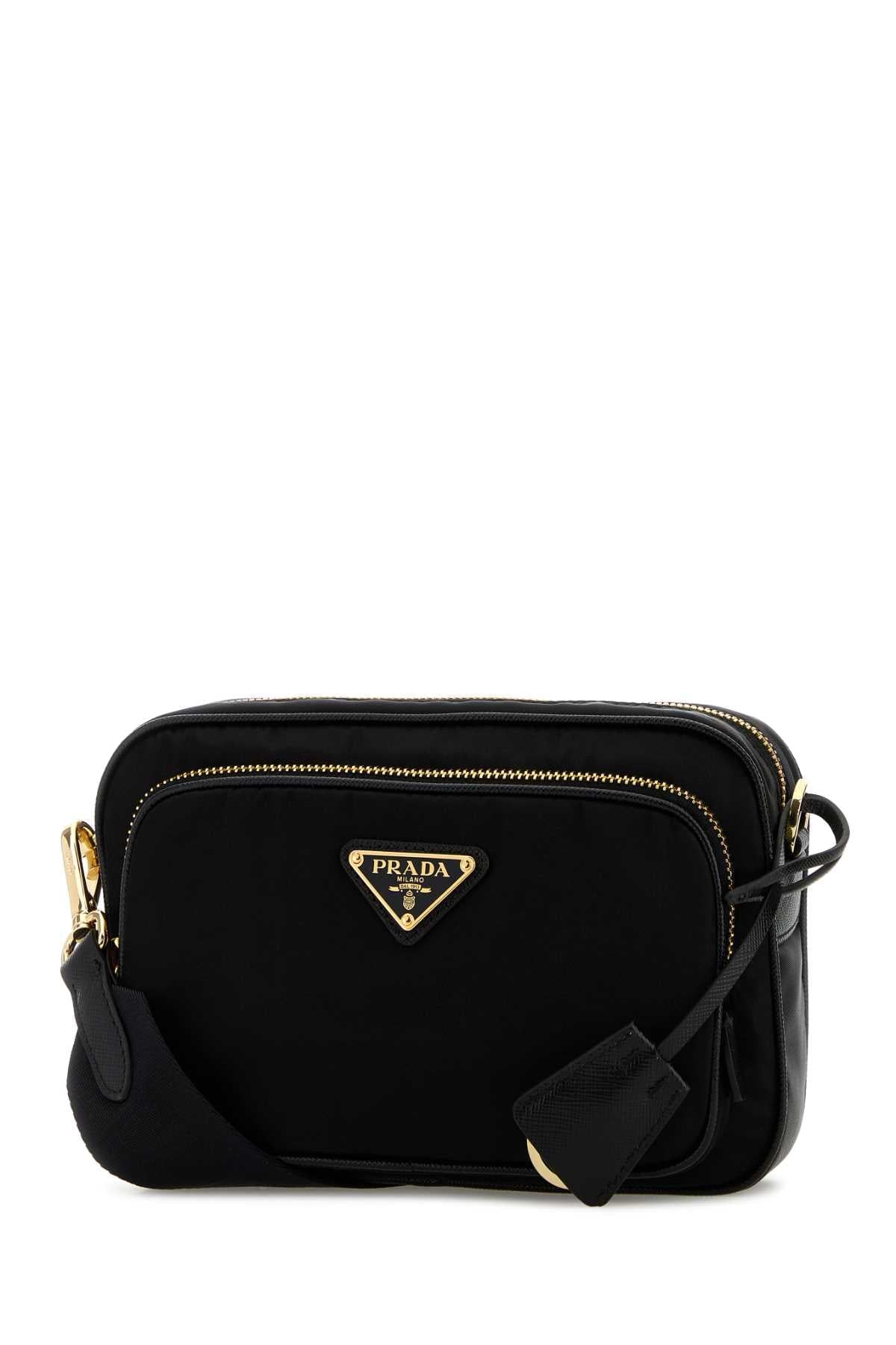 Prada Women Black Re-Nylon Crossbody Bag