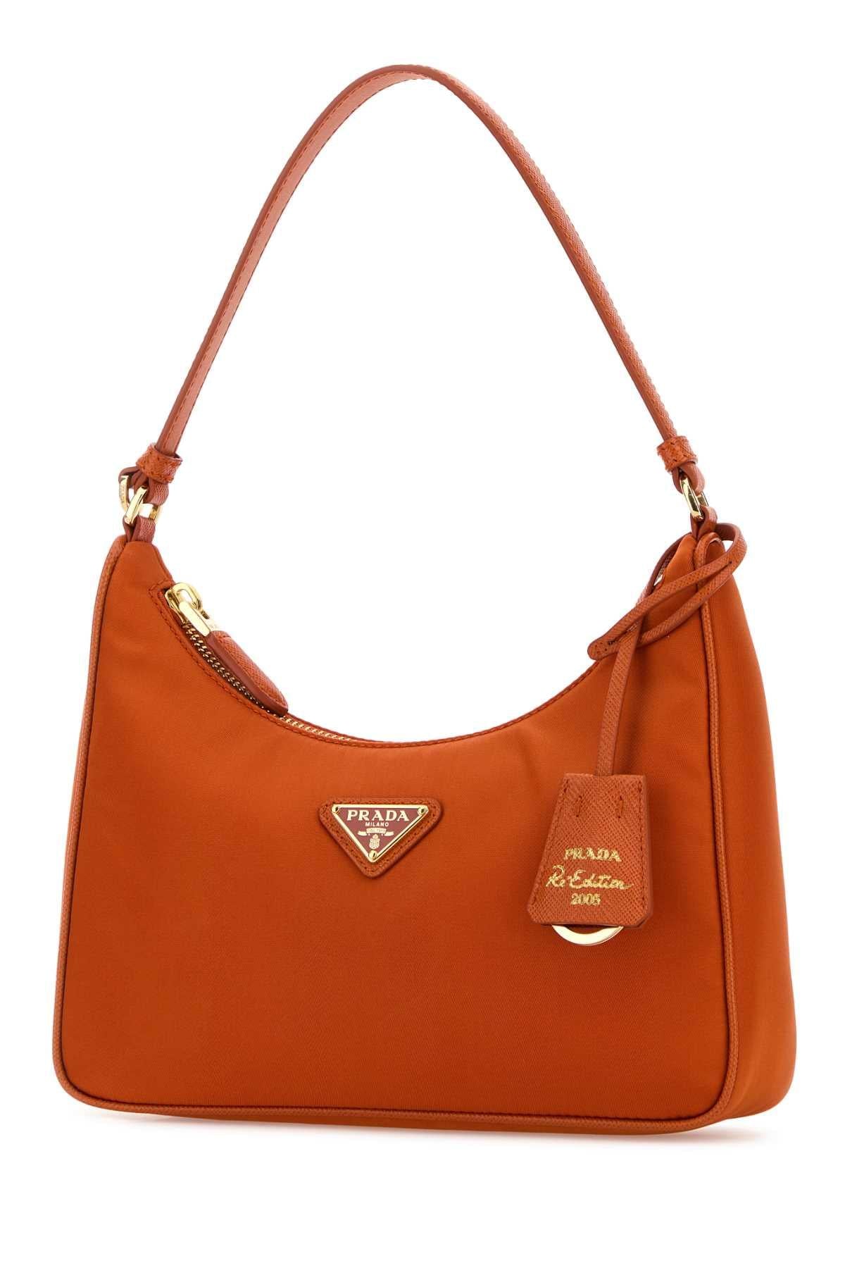 Prada Women Orange Re-Nylon Prada Re-Edition 2005 Shoulder Bag