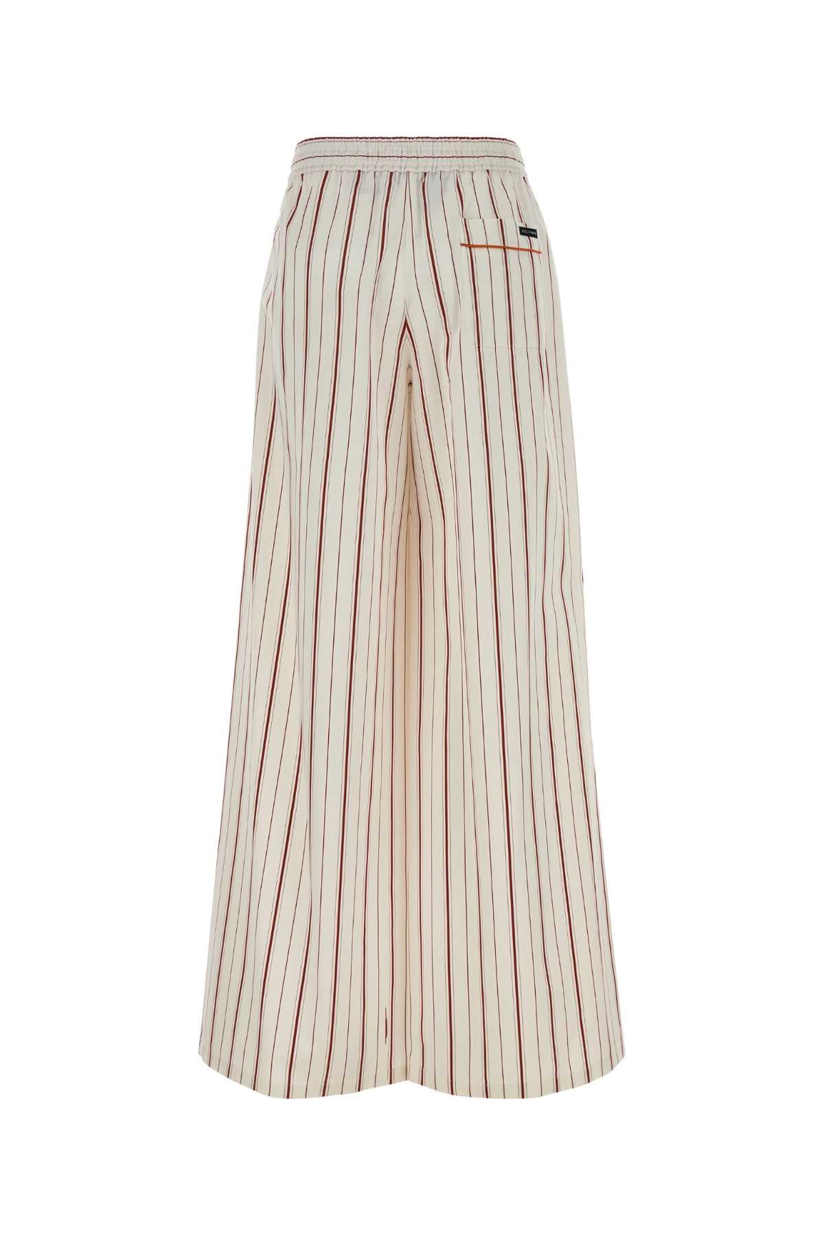 Dolce & Gabbana Women Embroidered Poplin Wide-Leg Pant DOLCE & GABBANA