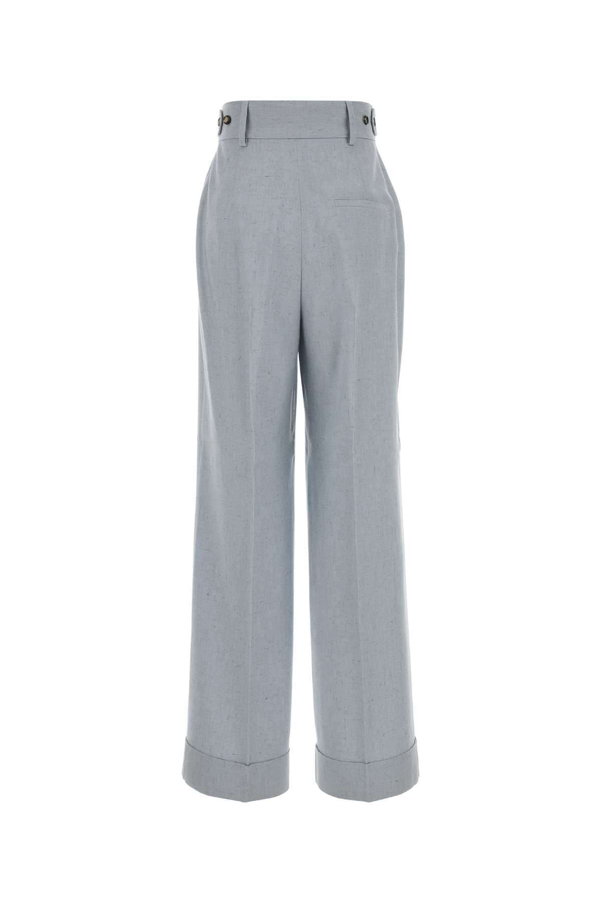 Alberta Ferretti Women Melange Light-Blue Jersey Pant ALBERTA FERRETTI