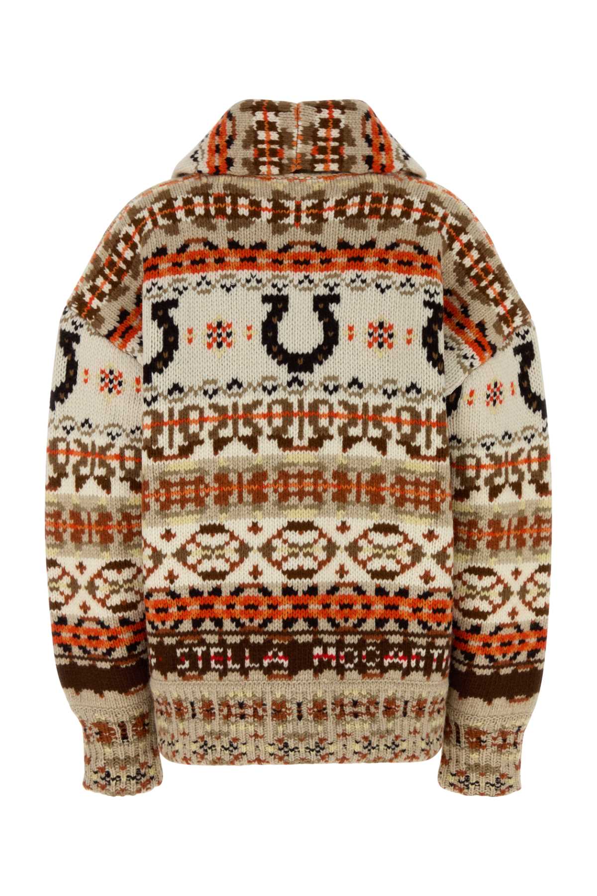 Stella Mccartney Women Embroidered Wool Fair Isle Oversize Cardigan
