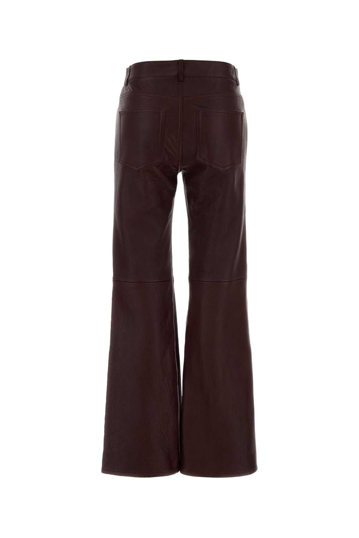 Chloe Women Grape Leather Flared Pant CHLOE
