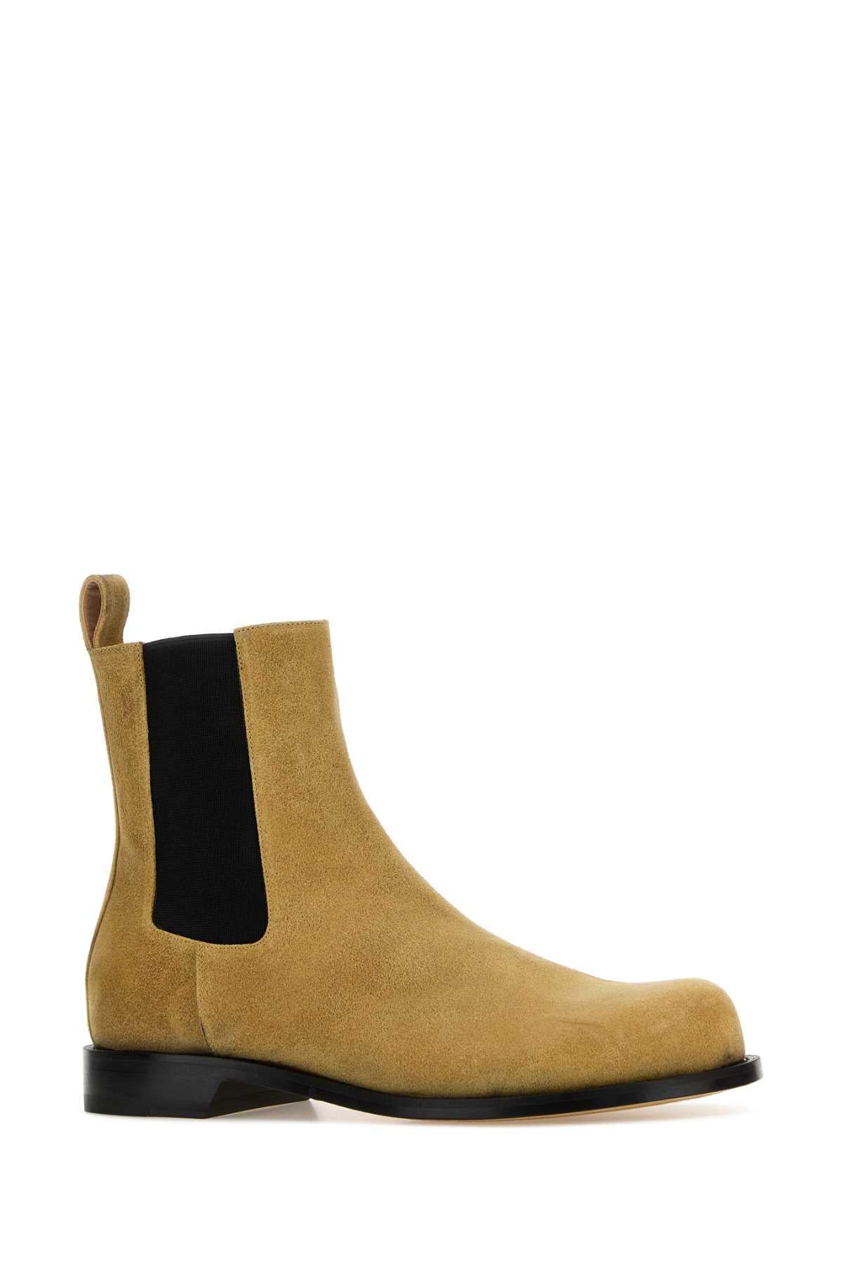 Jw Anderson Men Beige Suede Chelsea Ankle Boots J.W. ANDERSON