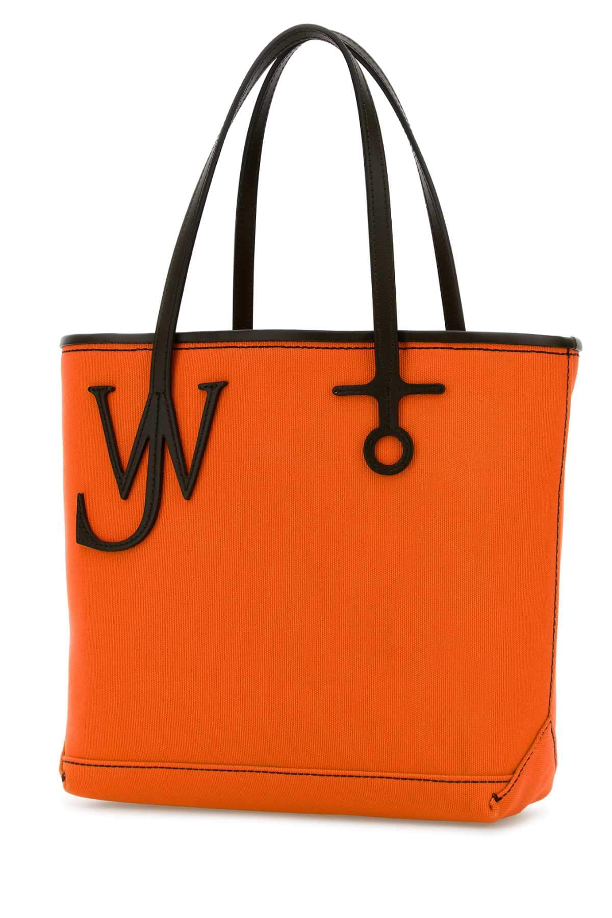 Jw Anderson Women Orange Canvas Small Anchor Bucket Bag