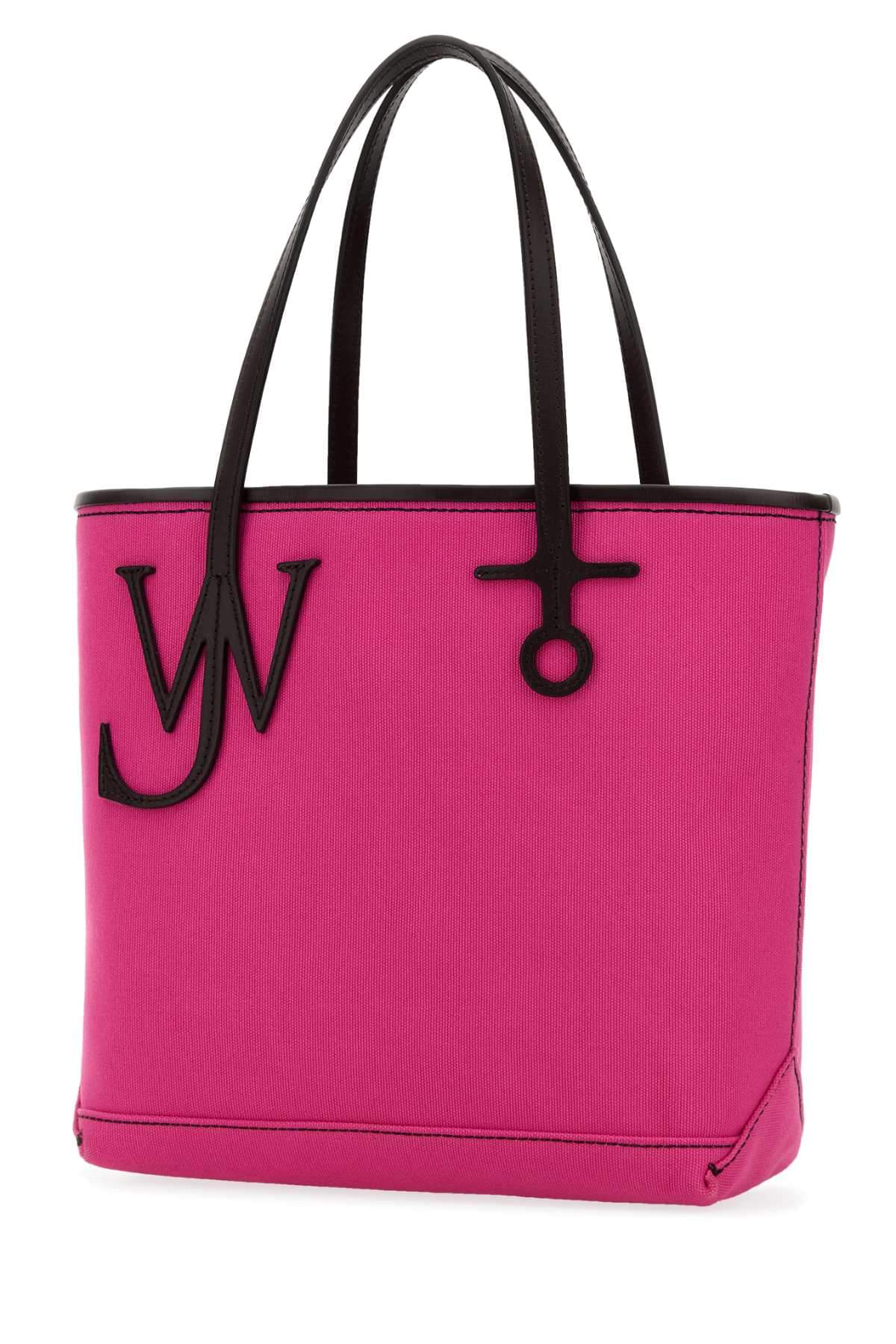 Jw Anderson Women Fuchsia Canvas Small Anchor Bucket Bag