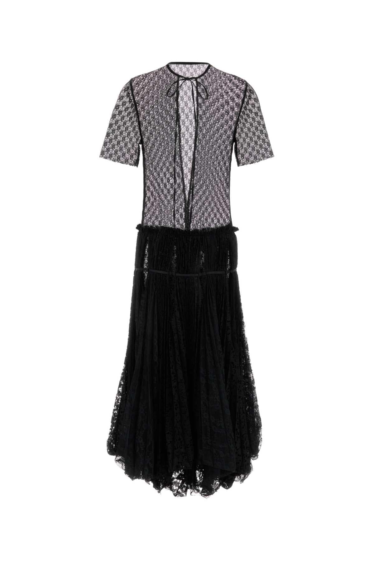 Jw Anderson Women Black Lace Long Dress J.W. ANDERSON