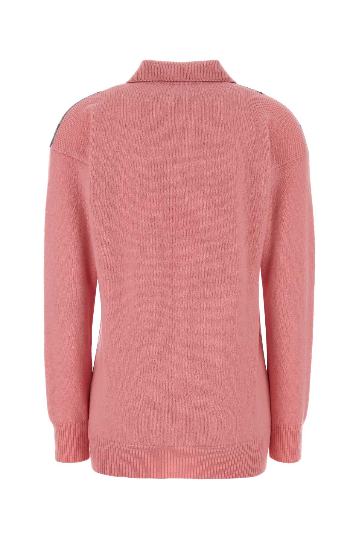 Jw Anderson Women Pink Wool Polo Shirt J.W. ANDERSON