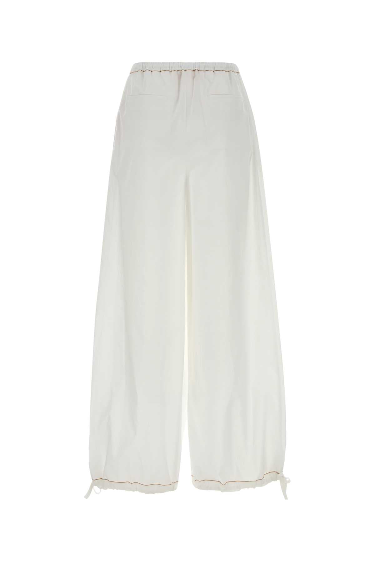 Marni Women White Poplin Wide-Leg MARNI