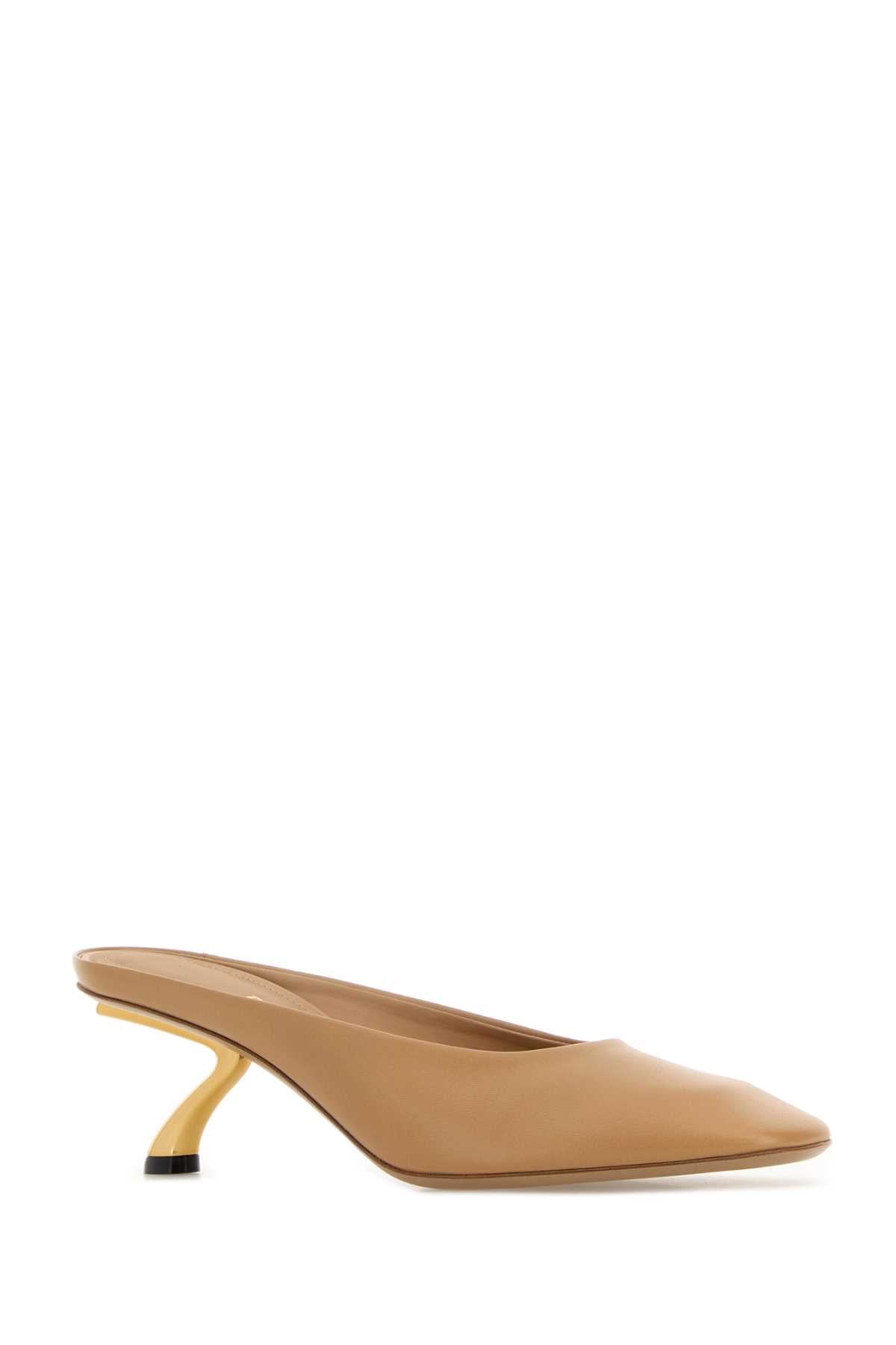 Salvatore Ferragamo Women Beige Leather Safi 55 Mules FERRAGAMO