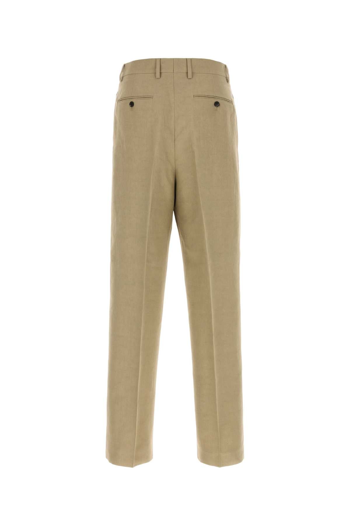 Salvatore Ferragamo Men Cappuccino Cotton Blend Pant FERRAGAMO
