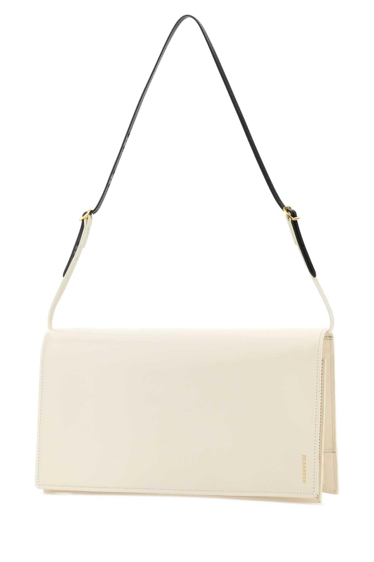 Jil Sander Women White Leather Medium File Shoulder Bag JIL SANDER