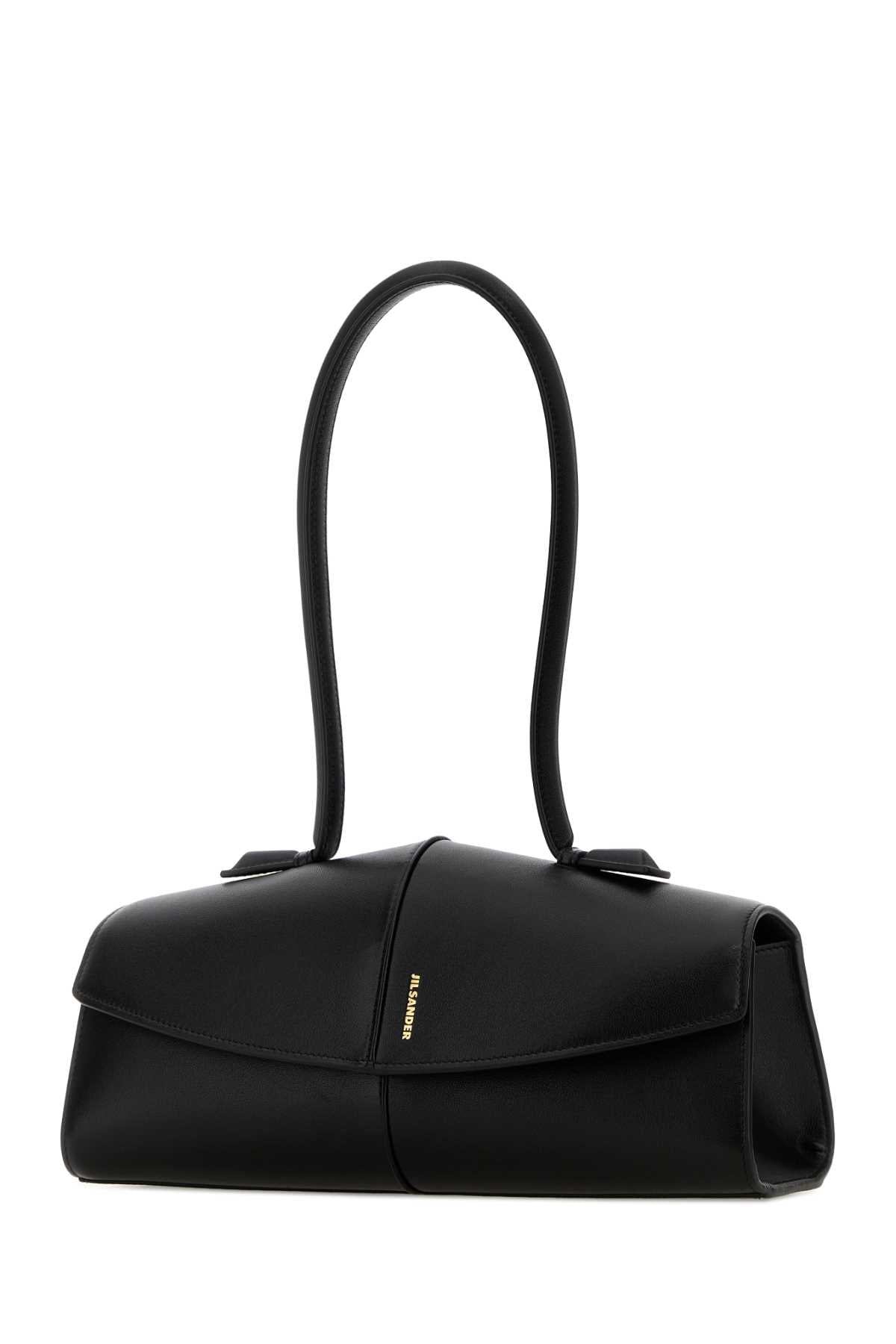 Jil Sander Women Black Leather Linea Shoulder Bag JIL SANDER