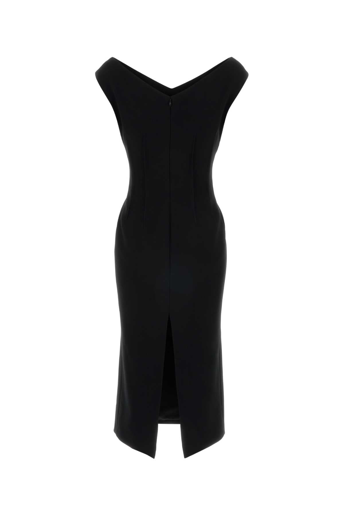 Jil Sander Women Black Crepe Dress JIL SANDER