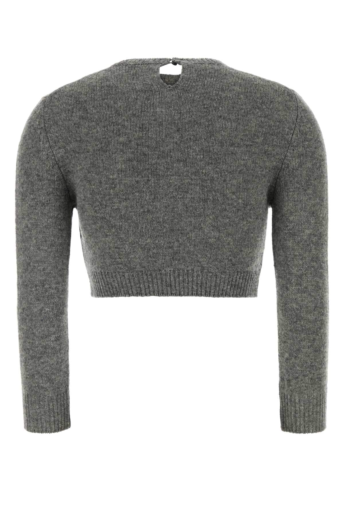 Jil Sander Women Grey Wool Blend Sweater JIL SANDER