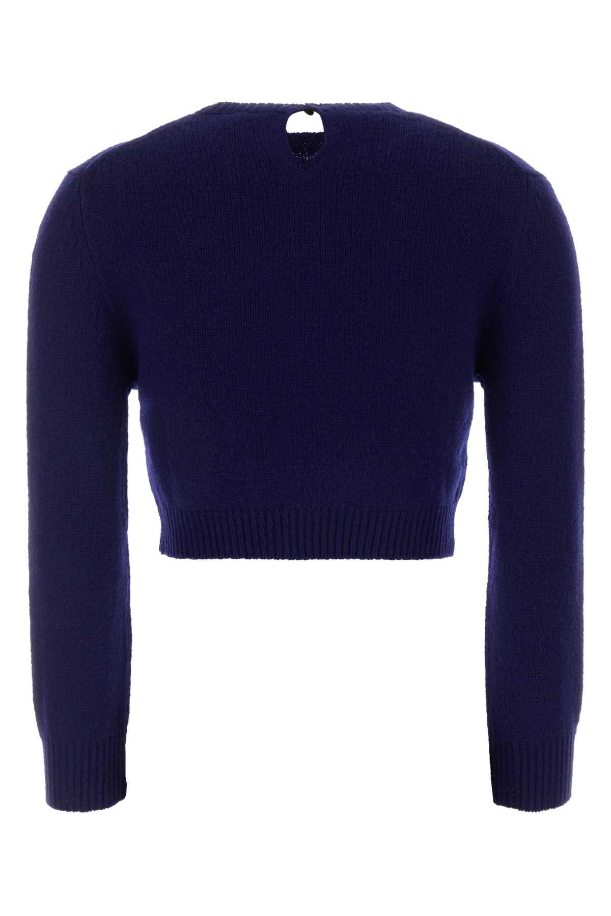 Jil Sander Women Blue Wool Blend Sweater JIL SANDER