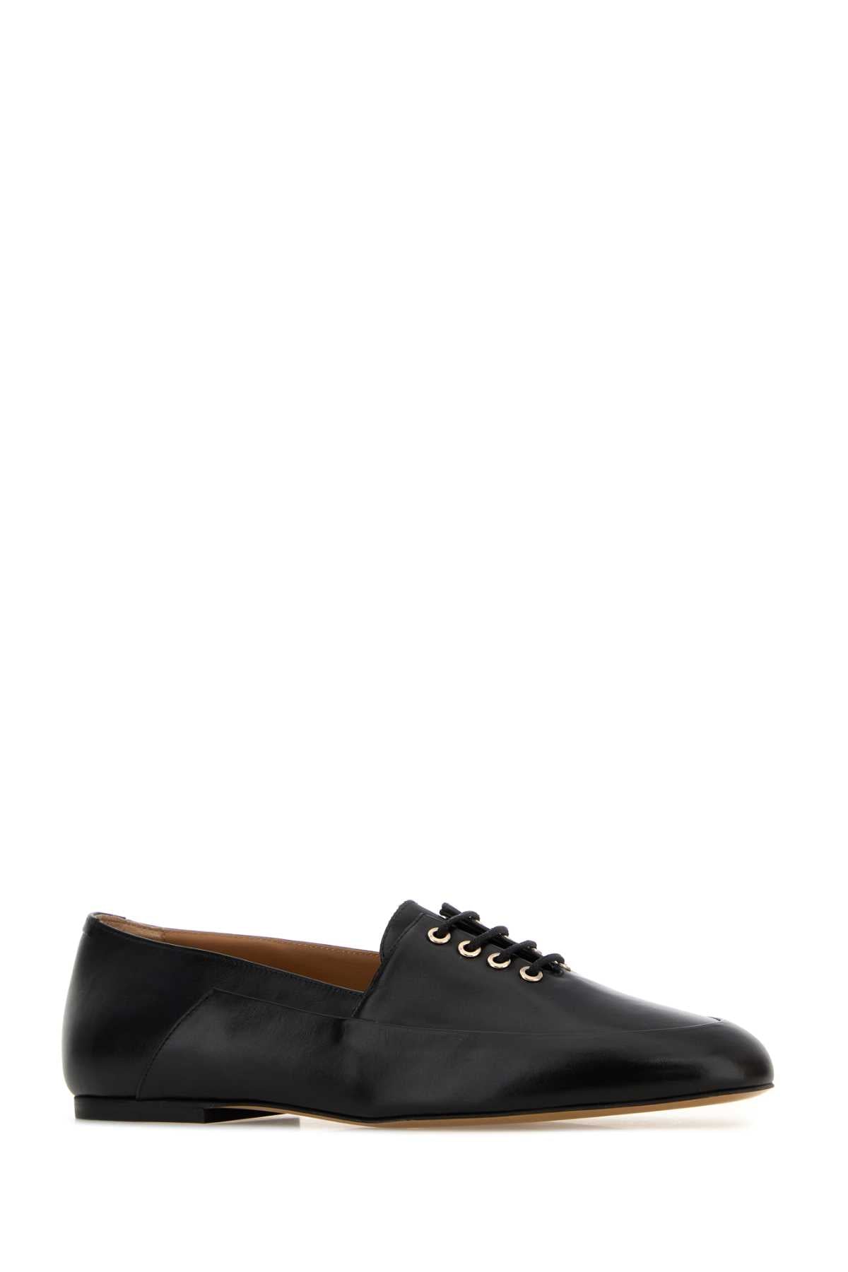 Jil Sander Women Black Leather Loafers JIL SANDER