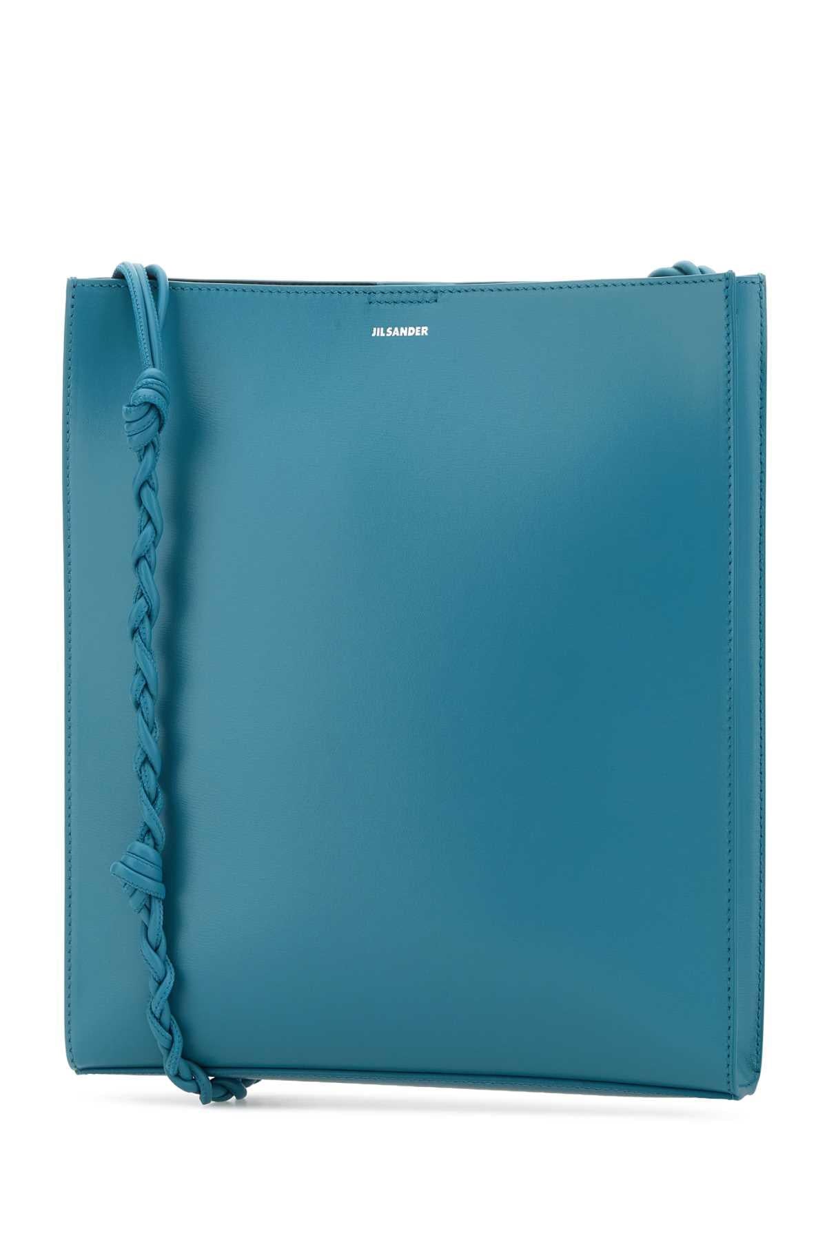Jil Sander Women Turquoise Leather Medium Tangle Crossbody Bag JIL SANDER