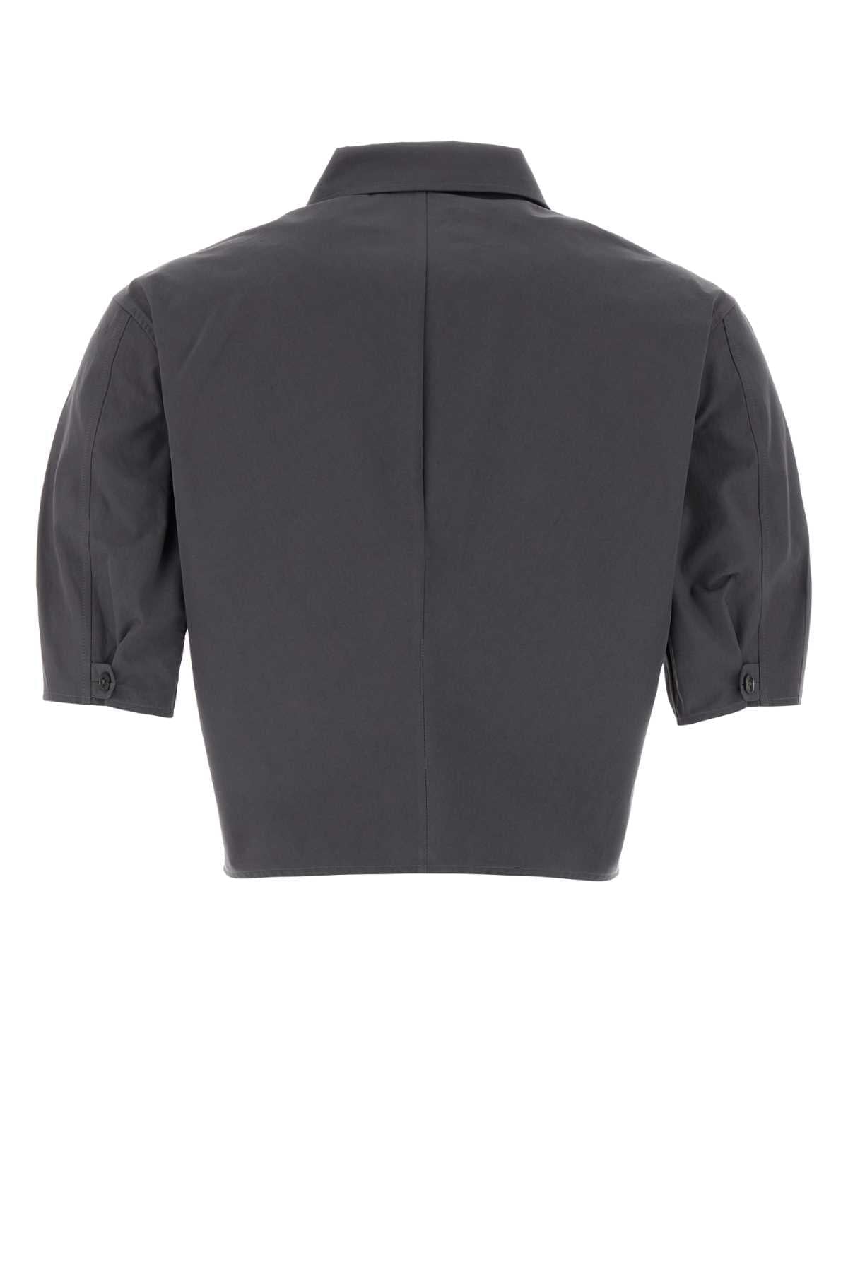 Jil Sander Women Dark Grey Poplin Shirt JIL SANDER