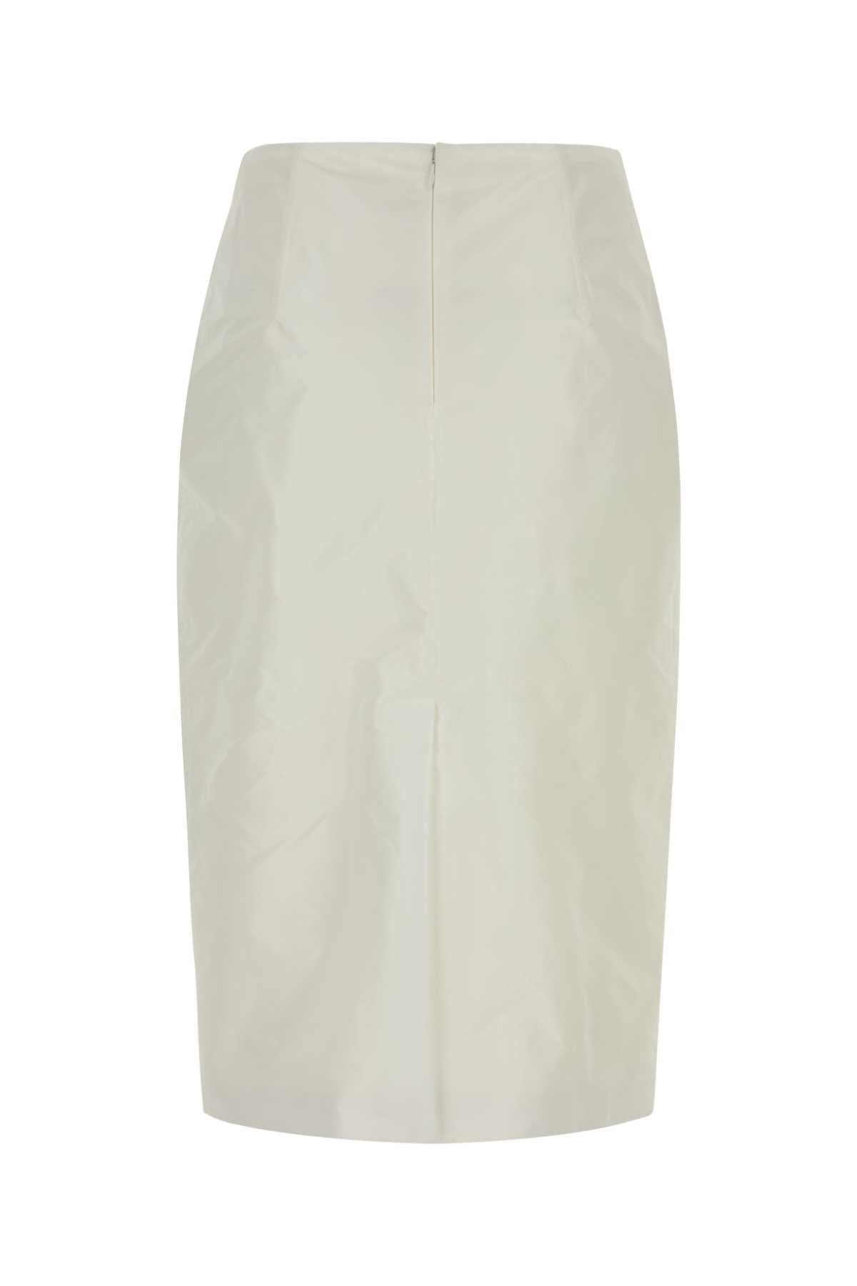Jil Sander Women White Faille Skirt JIL SANDER