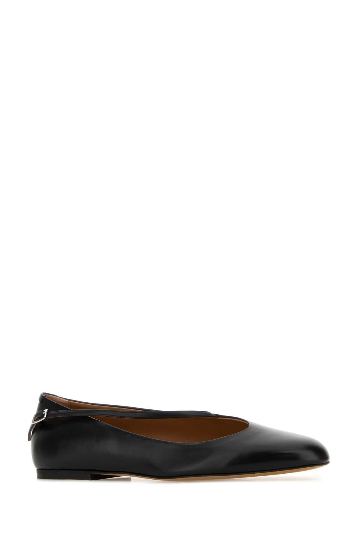 Jil Sander Women Black Leather Elyss Ballerinas JIL SANDER