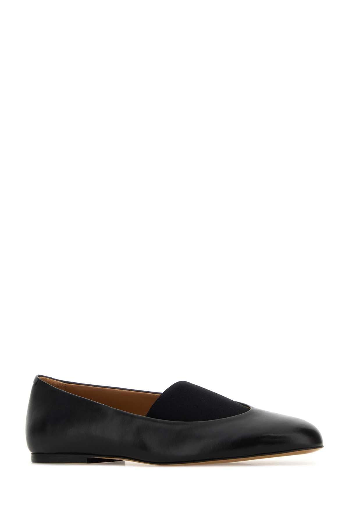 Jil Sander Women Black Leather Elyss Ballerinas JIL SANDER